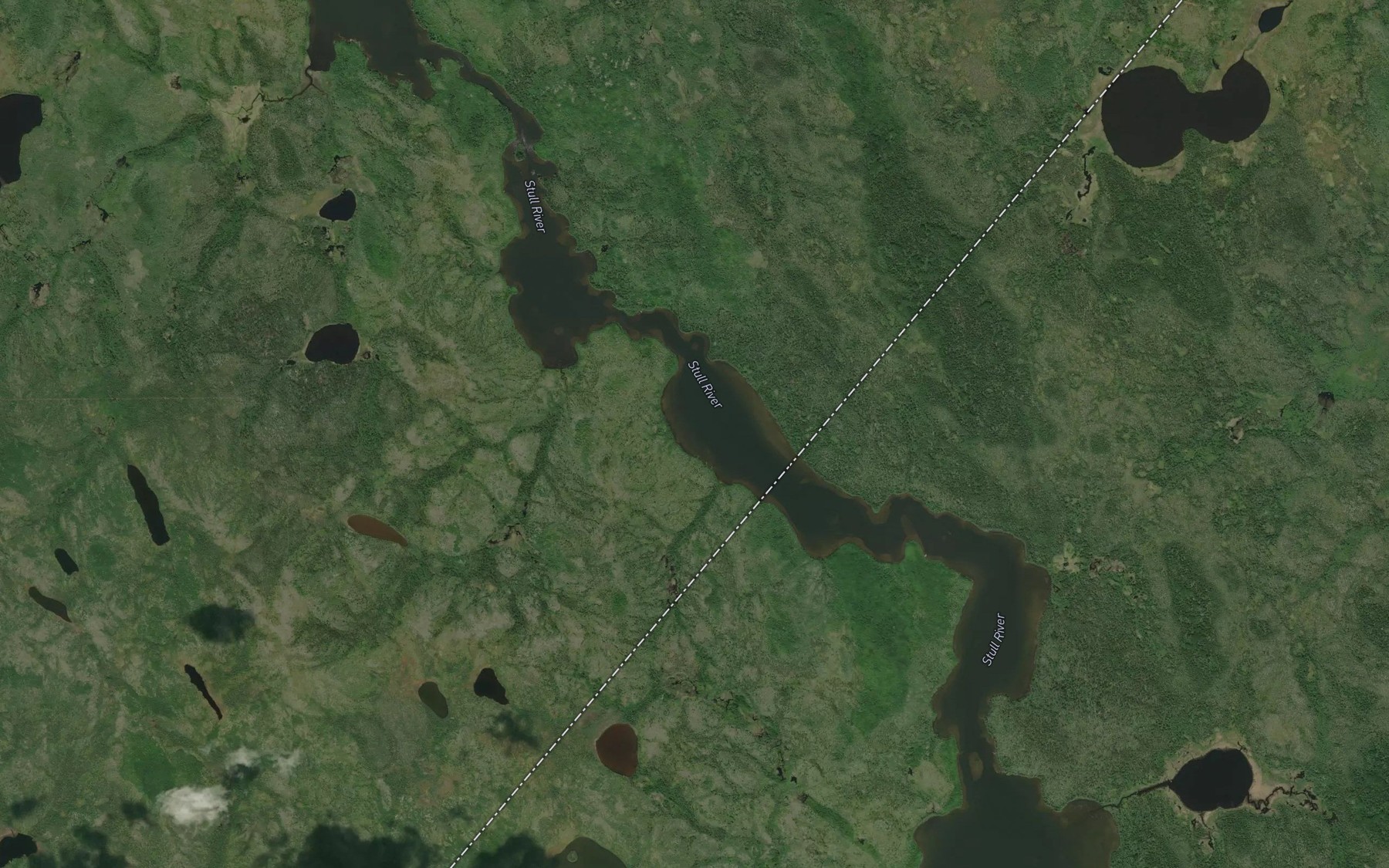 Satellite map of the Stull River