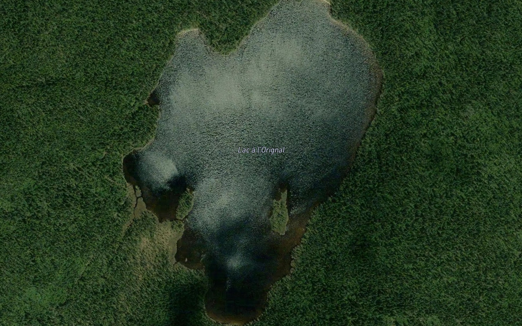 Satellite map of the Lac a l'Orignal