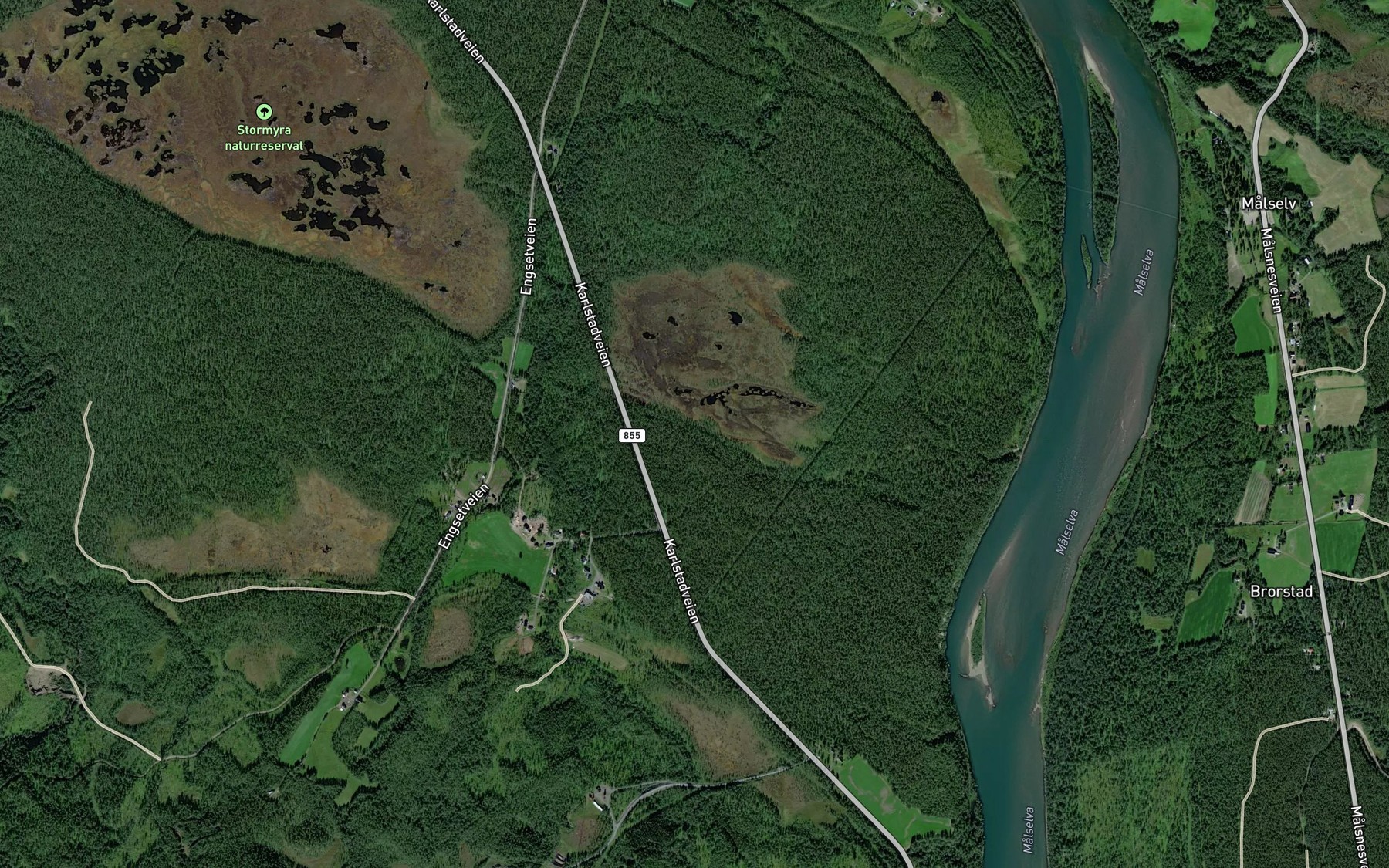 Satellite map of the Rundmyrbekken