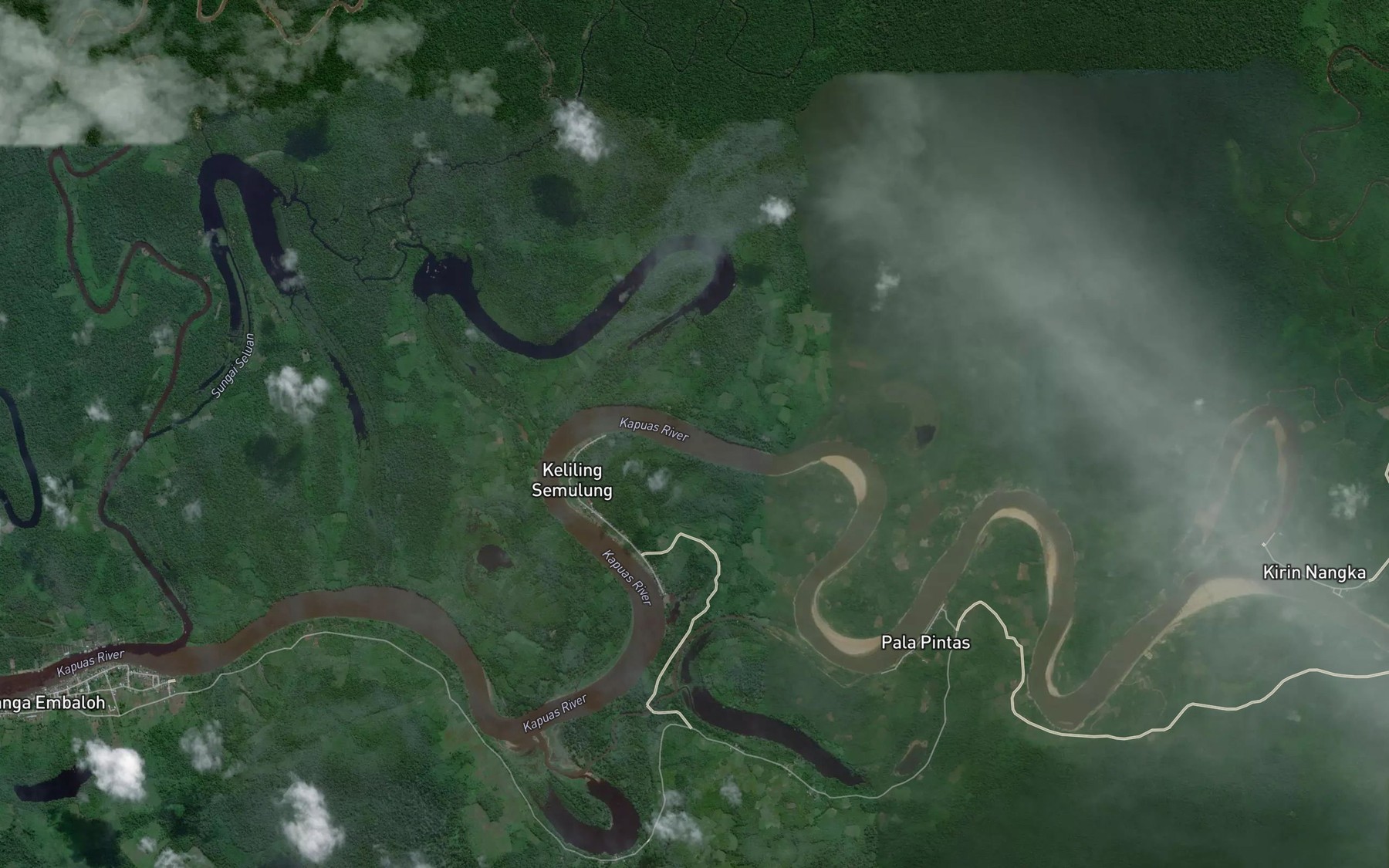 Satellite map of the Danau Sempinang