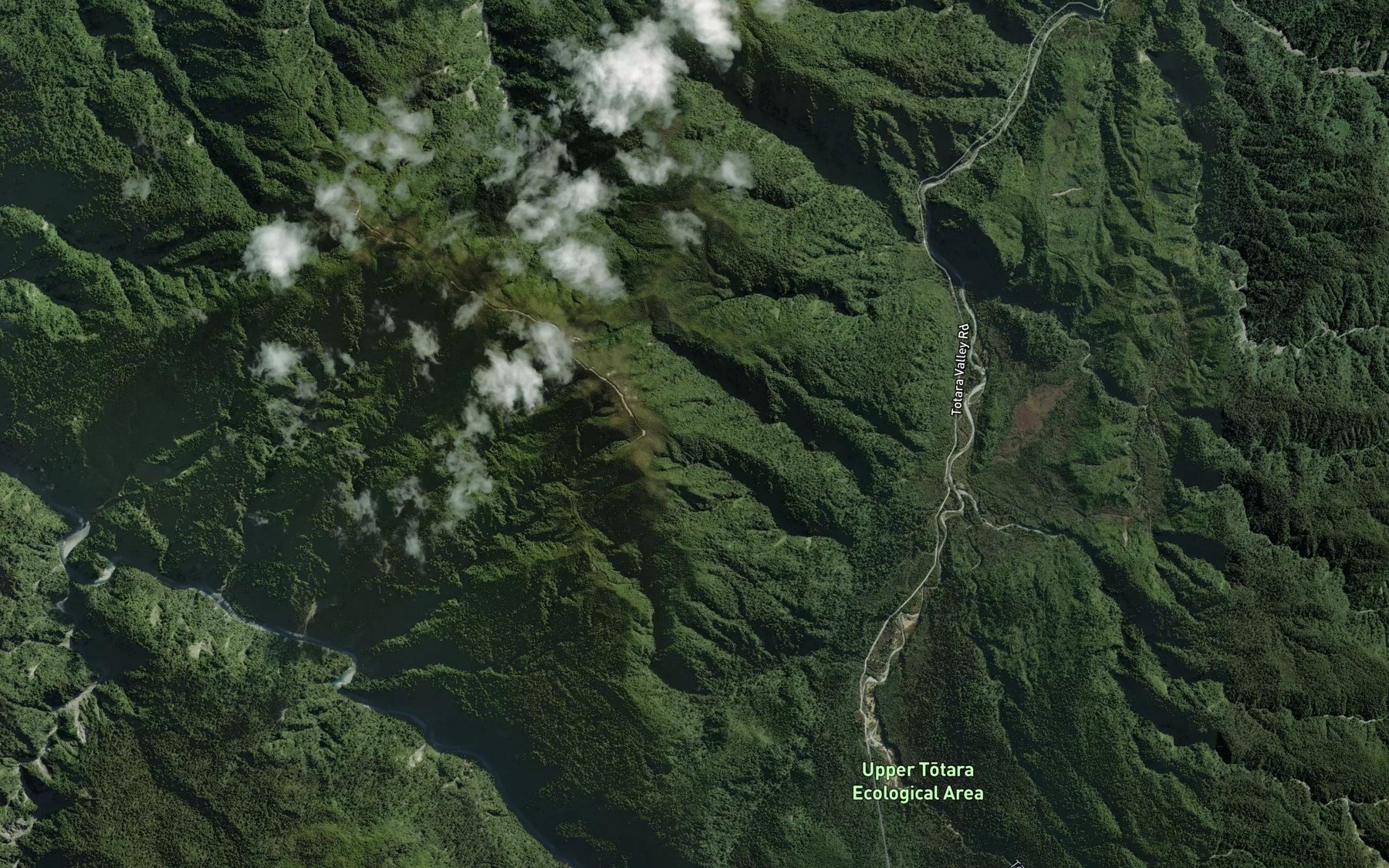 Satellite map of the Spencer Creek