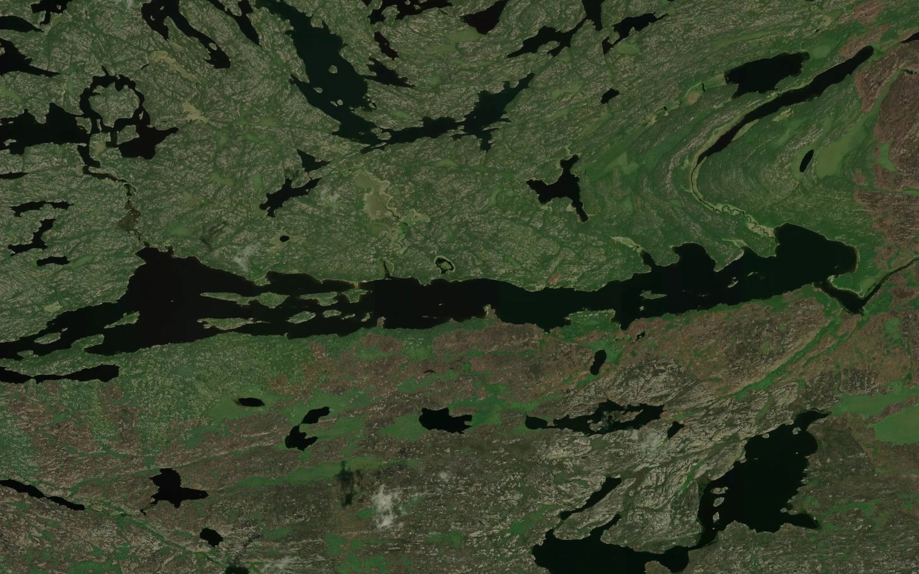 Satellite map of the Trapline Lake