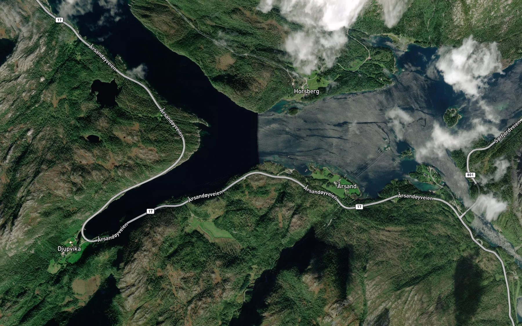 Satellite map of the Kabelvika