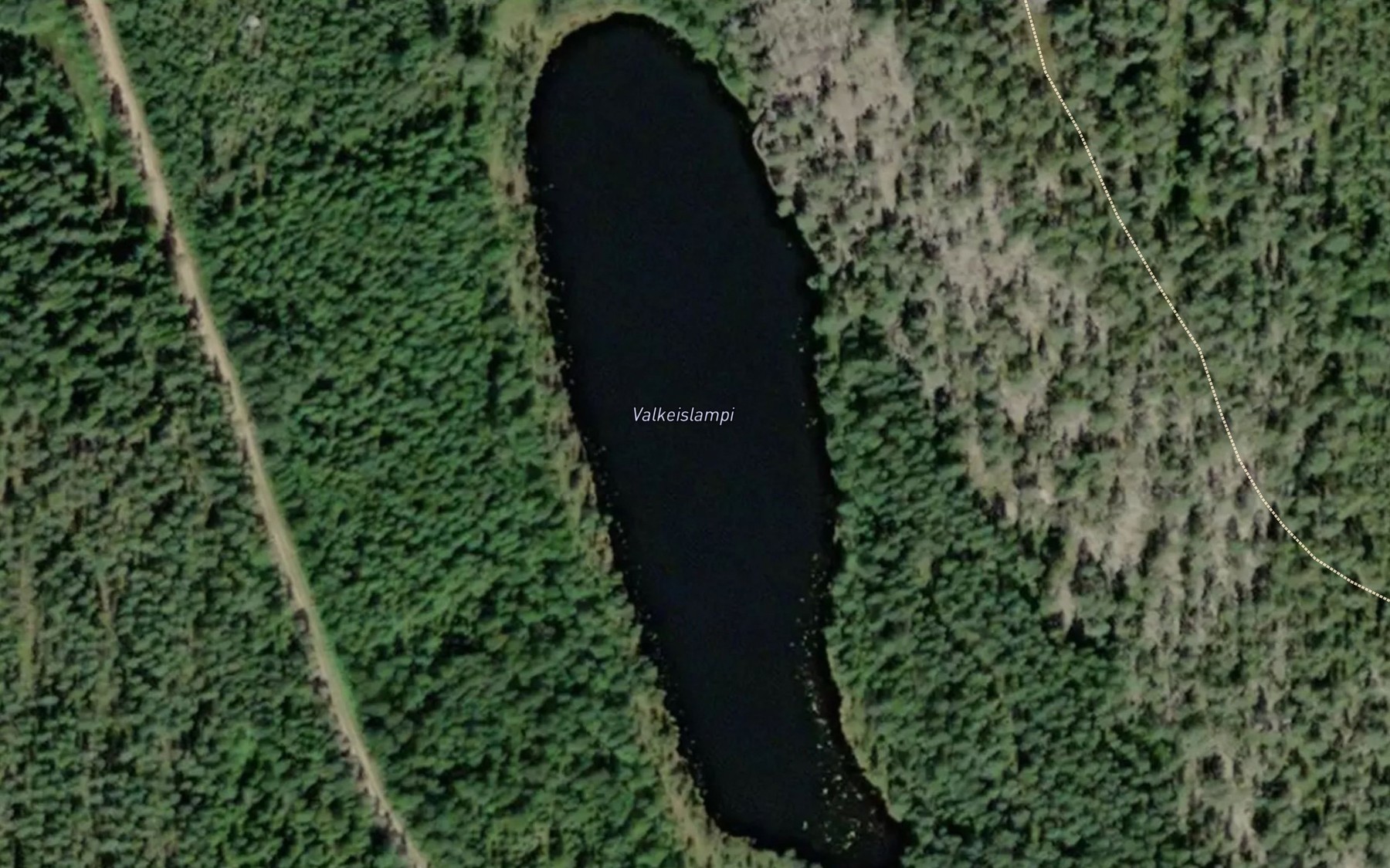Satellite map of the Valkeislampi