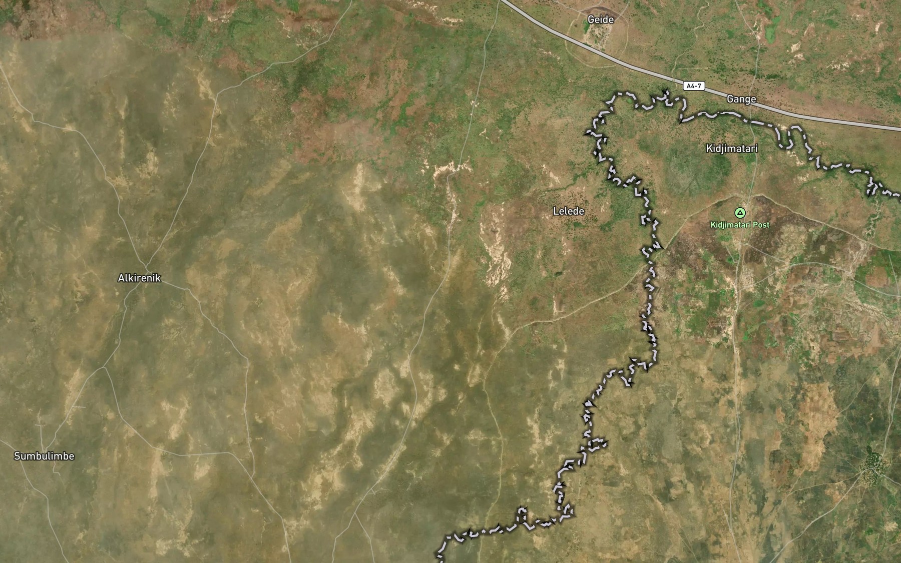 Satellite map of the Wurwa Ledede