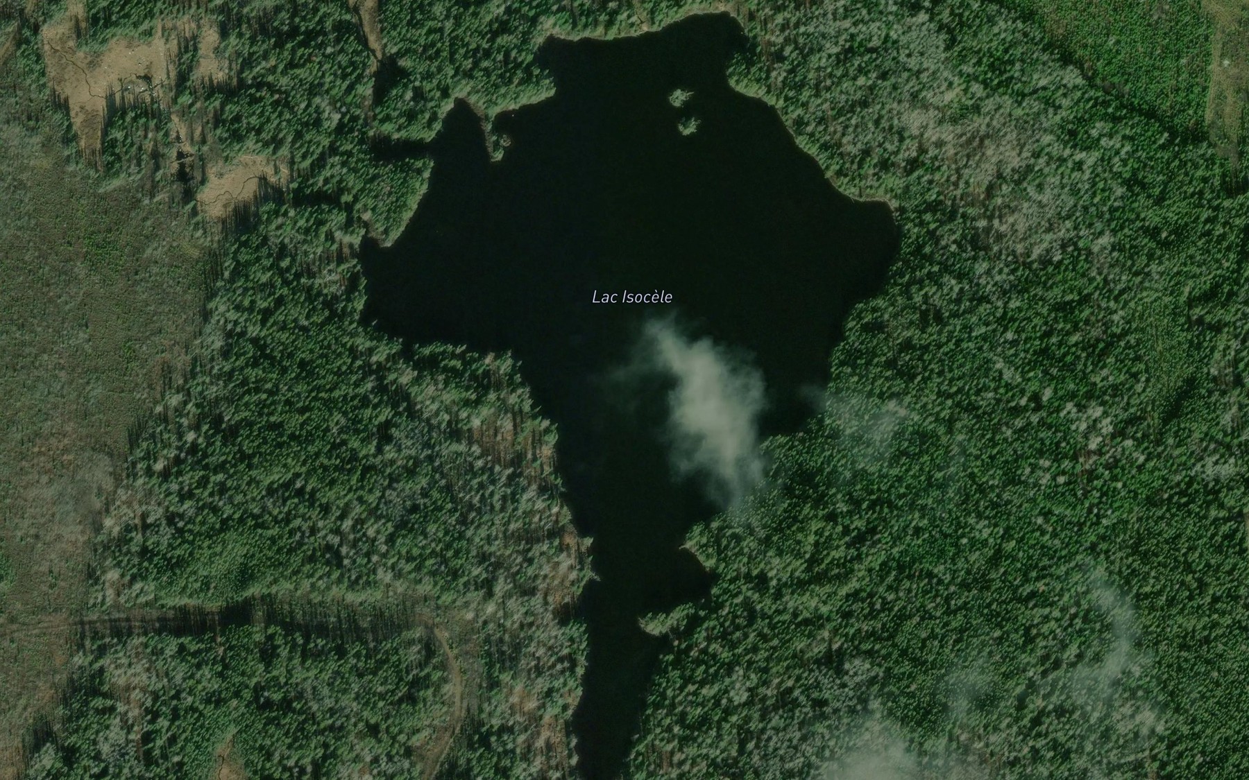 Satellite map of the Lac Isocele