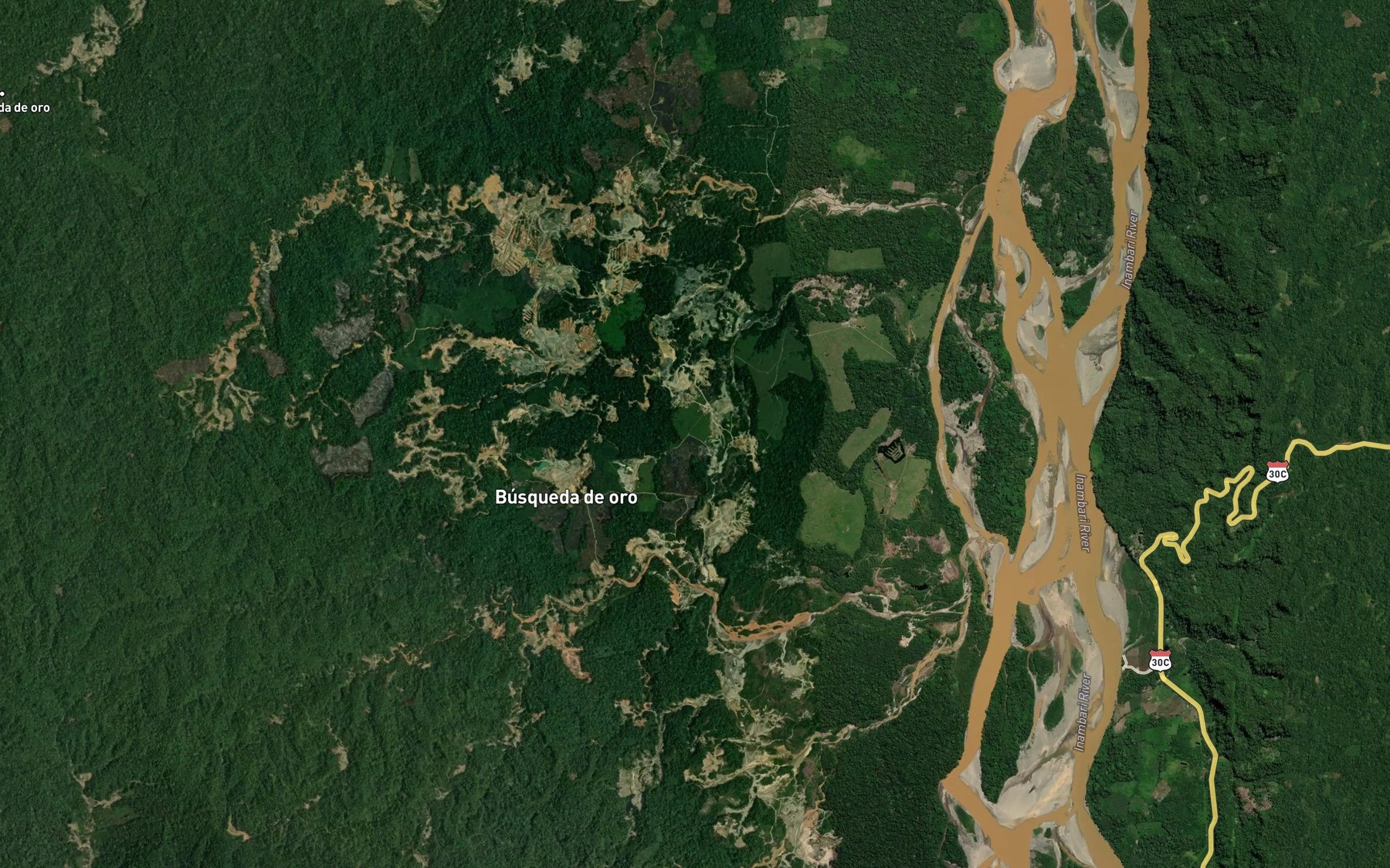 Satellite map of the Rio Bakinhue