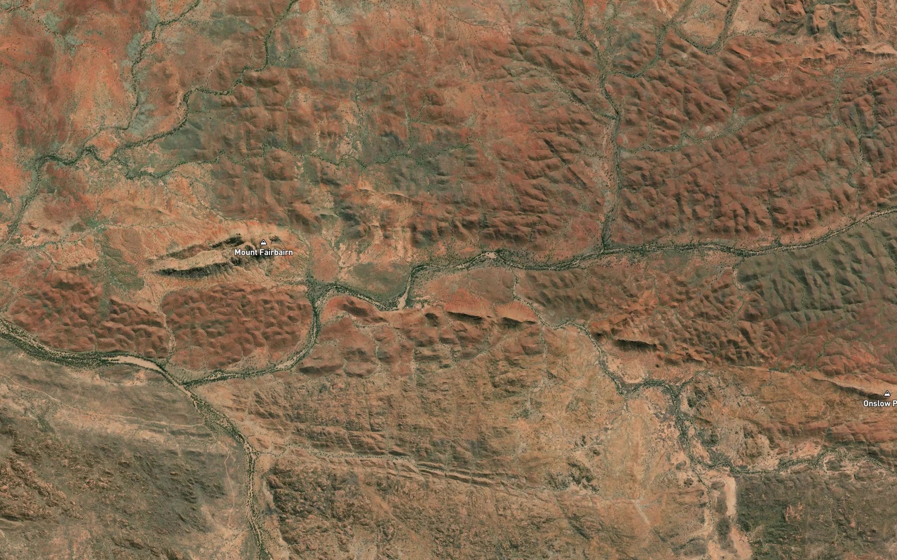 Satellite map of the Palm Spring Creek