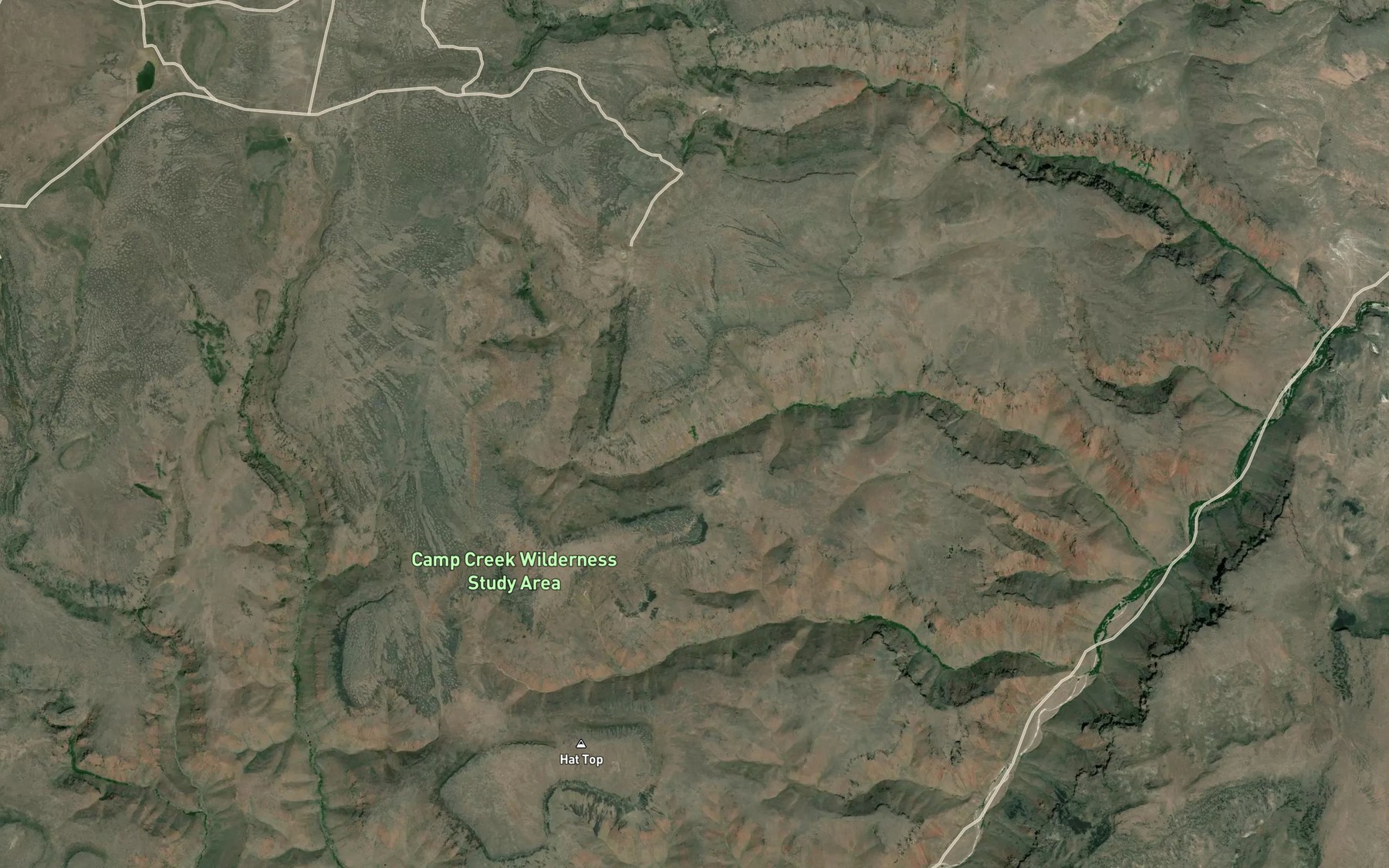 Satellite map of the Green Gulch Spring