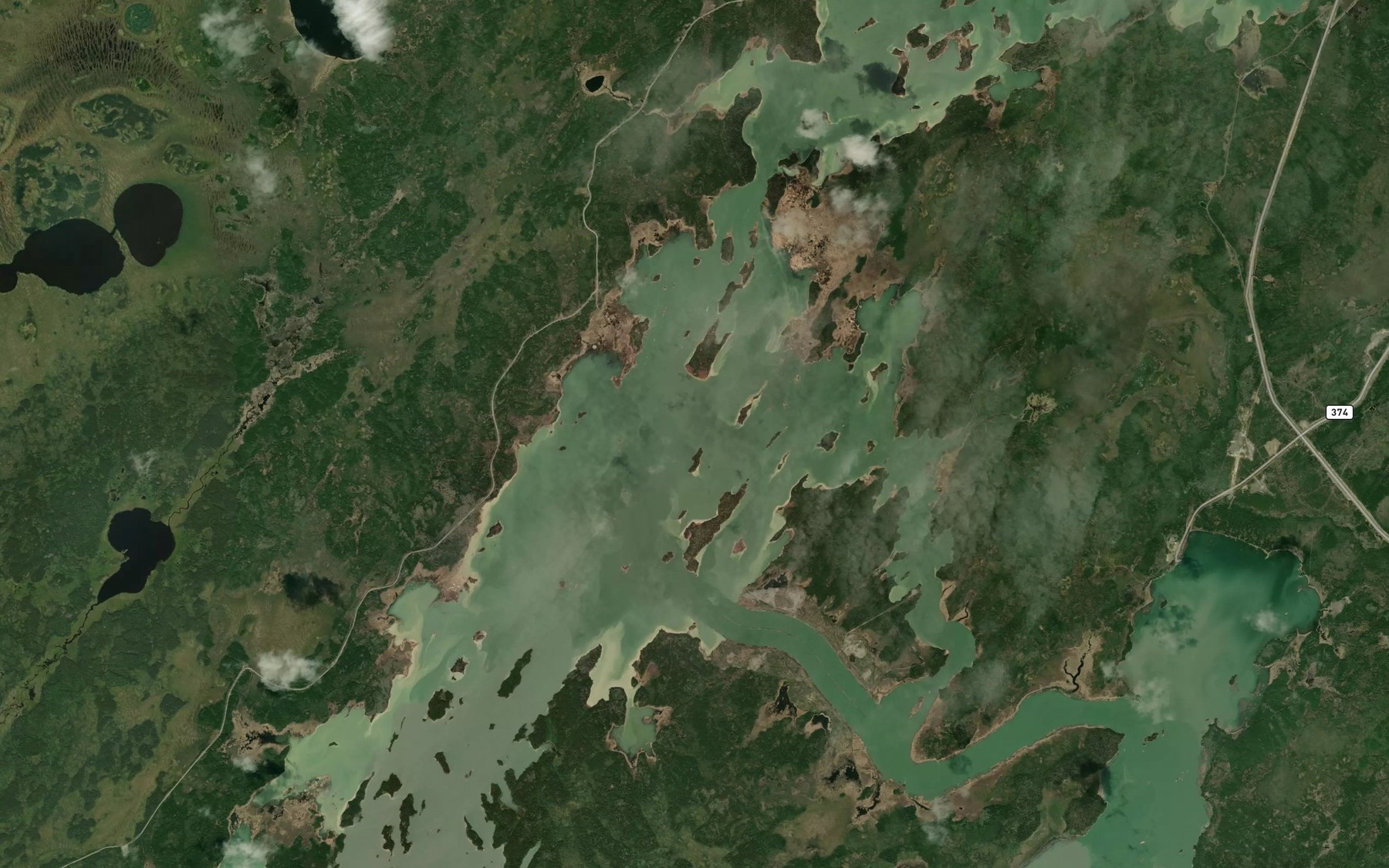 Satellite map of the Ominiwin By-Pass Channel