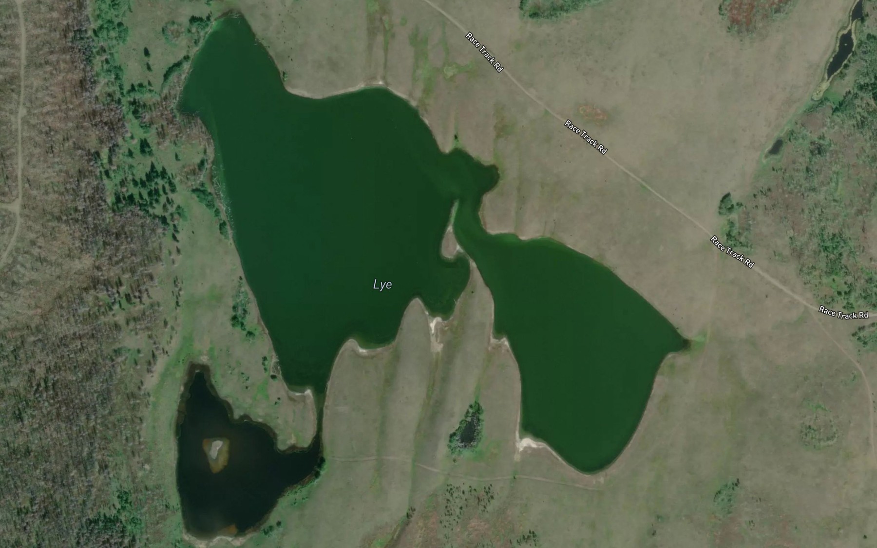 Satellite map of the Lake Lye