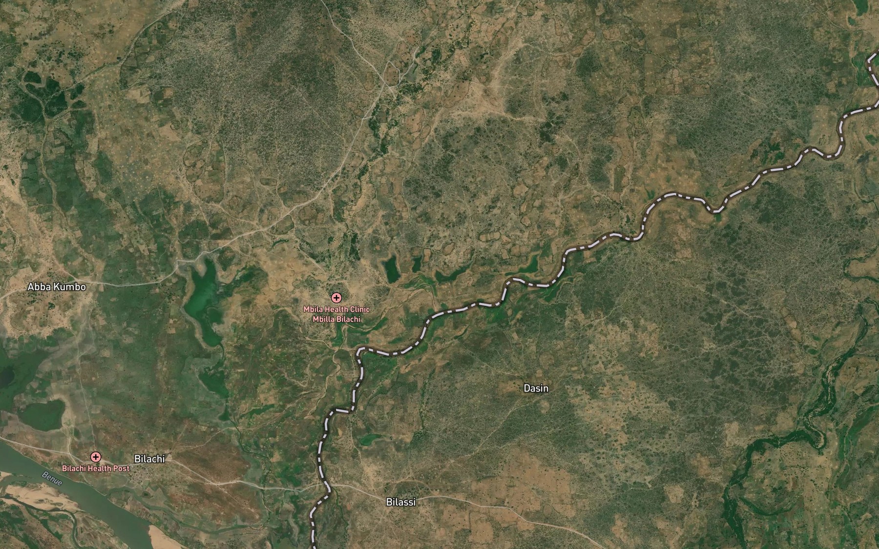 Satellite map of the Ngogireng Lakes