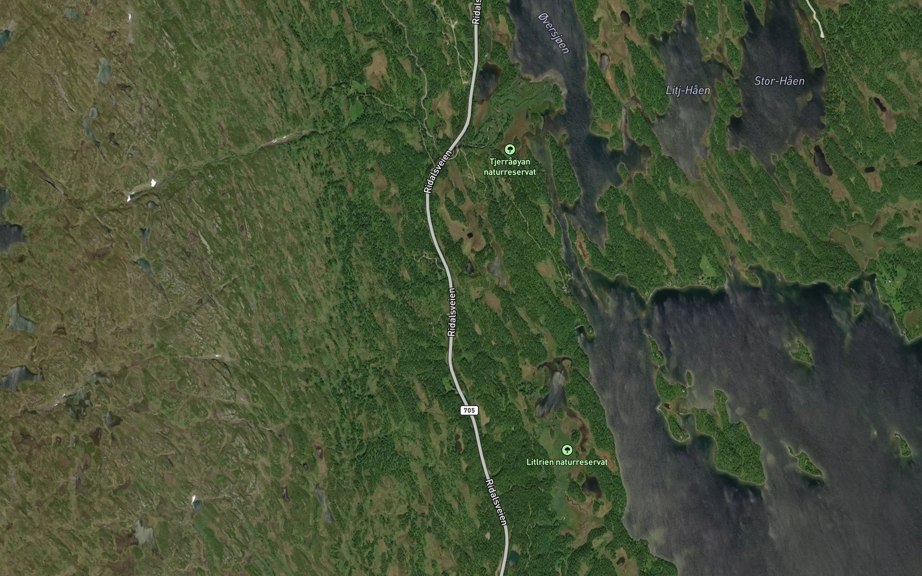 Satellite map of the Kojebekken