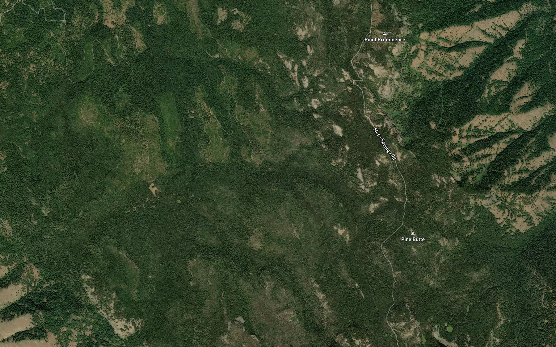 Satellite map of the Bell Creek