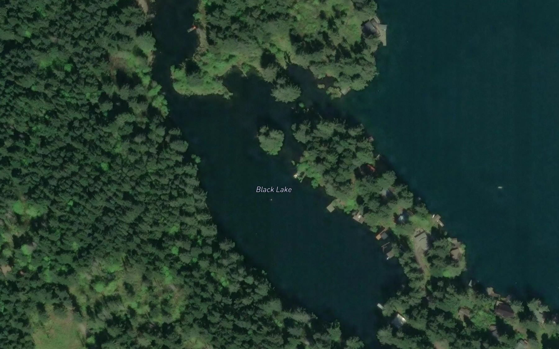 Satellite map of the Black Lake