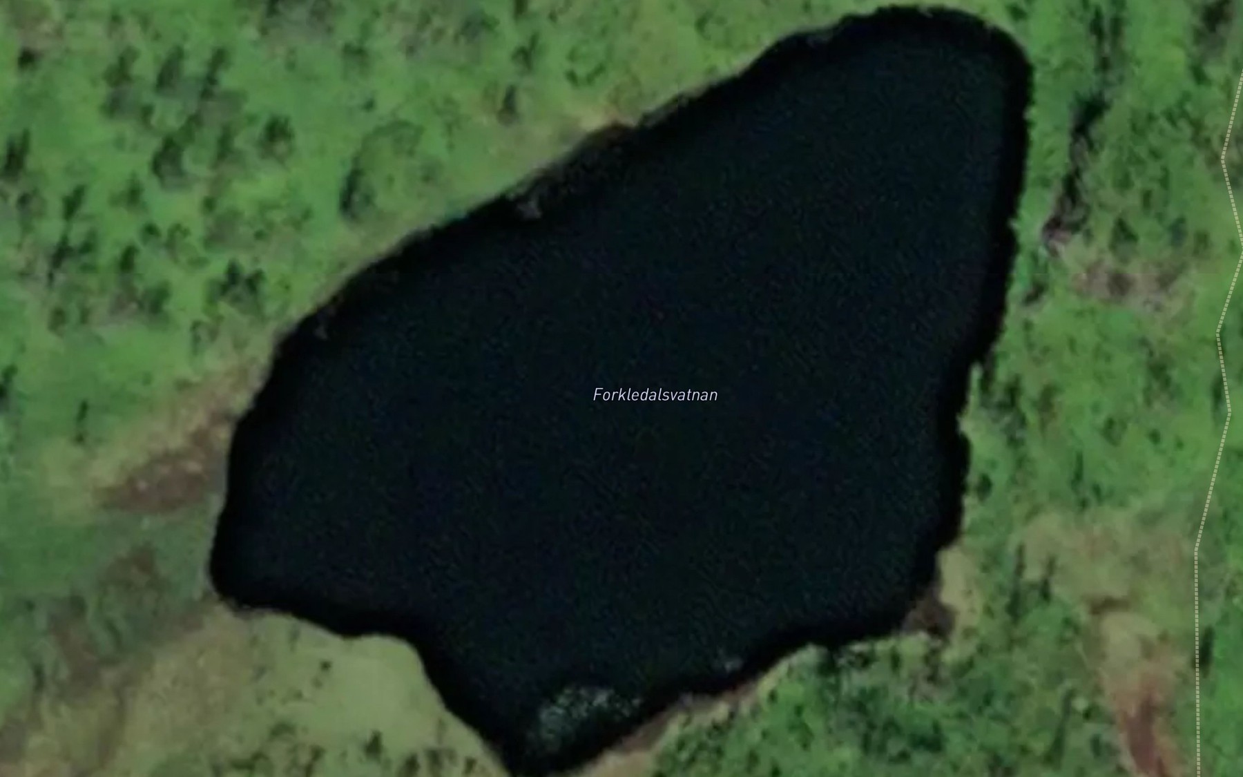 Satellite map of the Forkledalsvatnan
