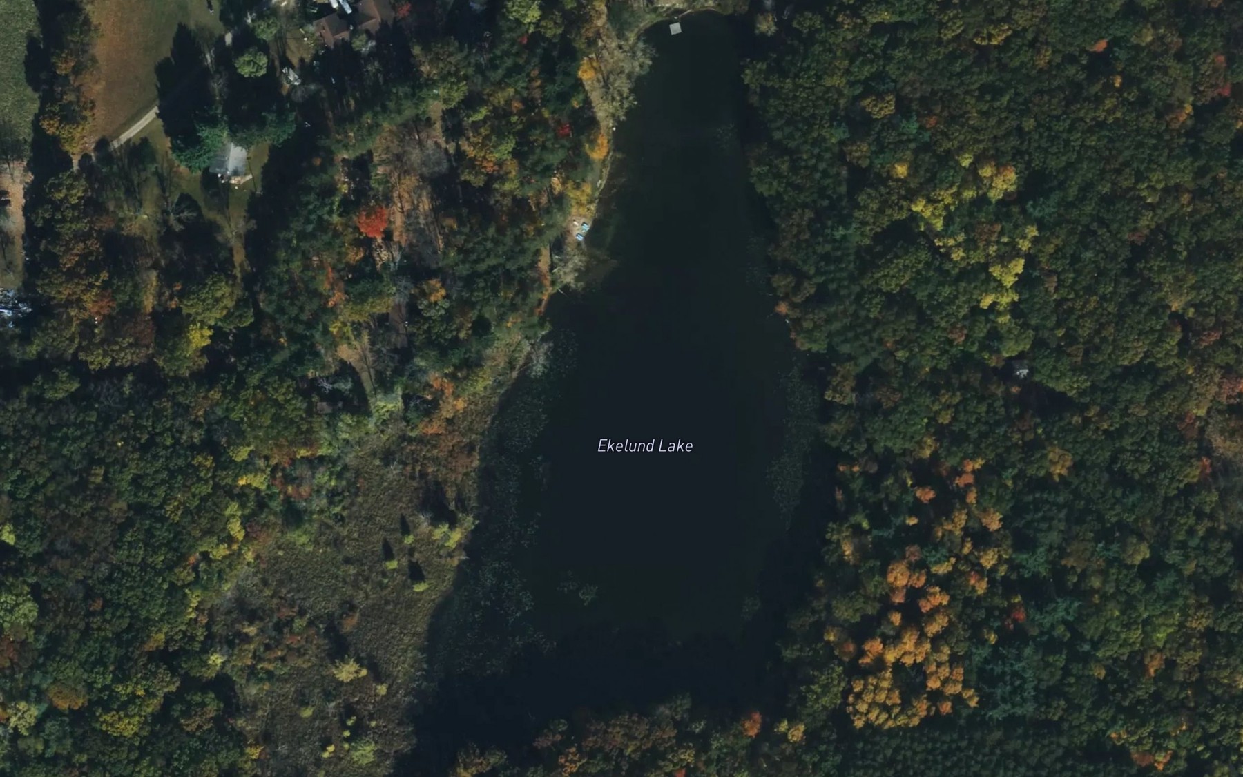 Satellite map of the Ekelund Lake