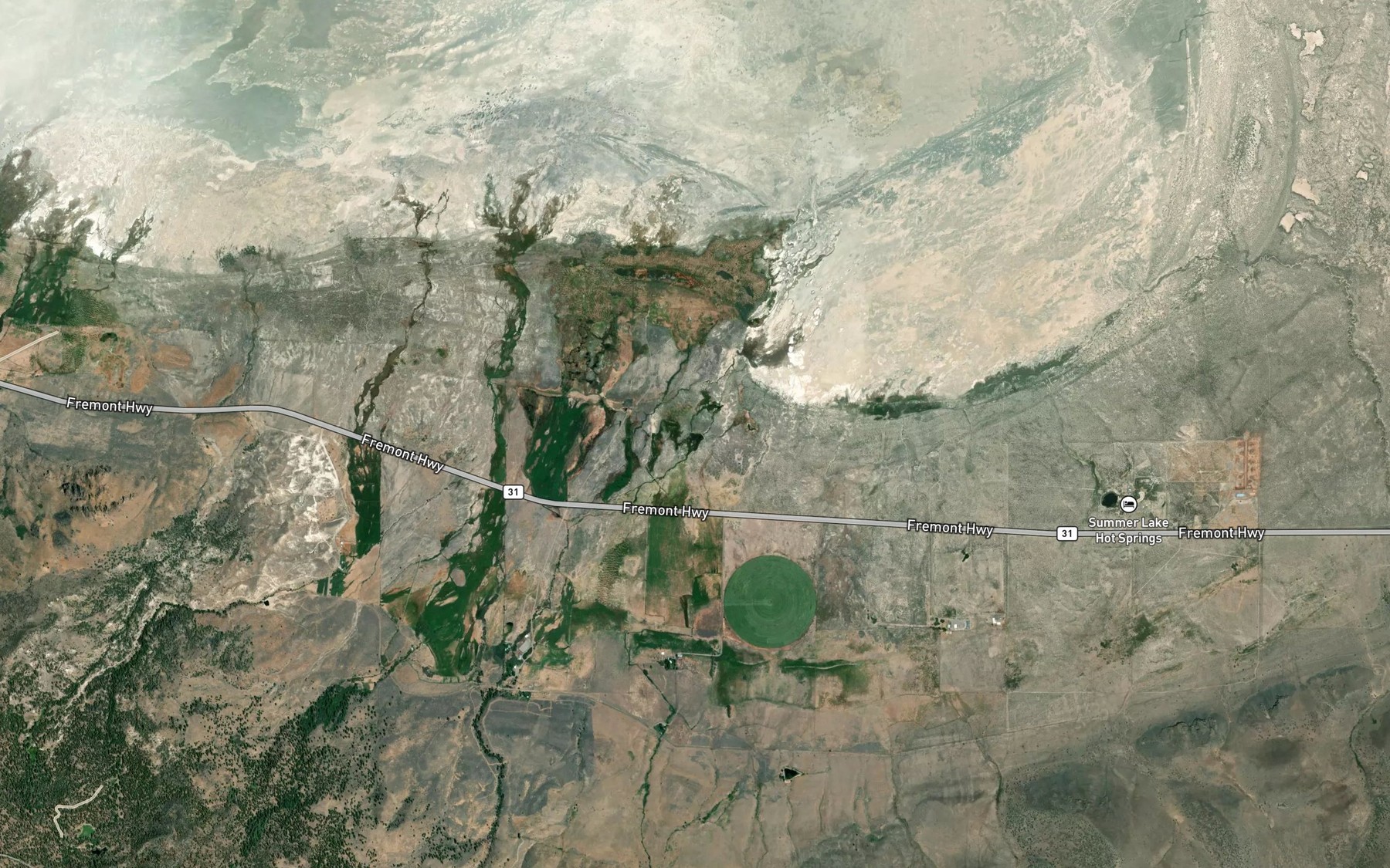 Satellite map of the Gibson Hot Spring