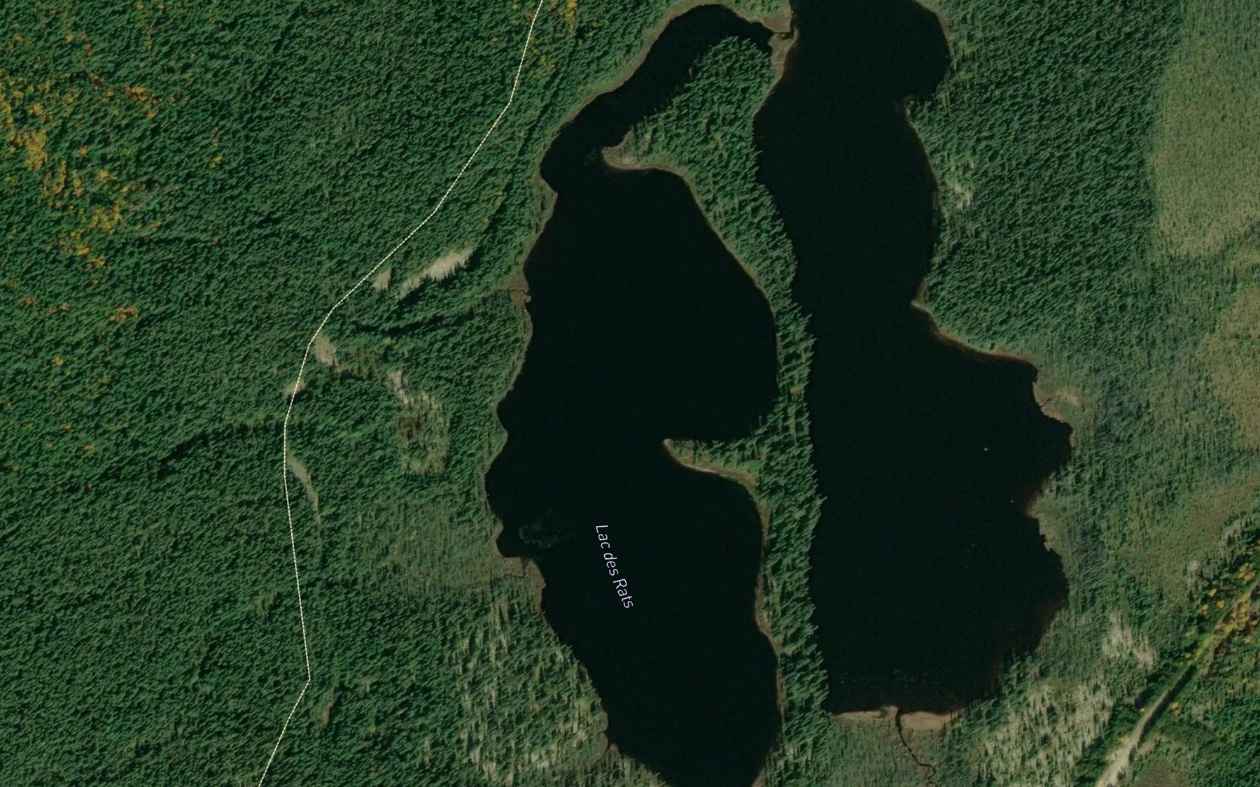Satellite map of the Lac des Rats
