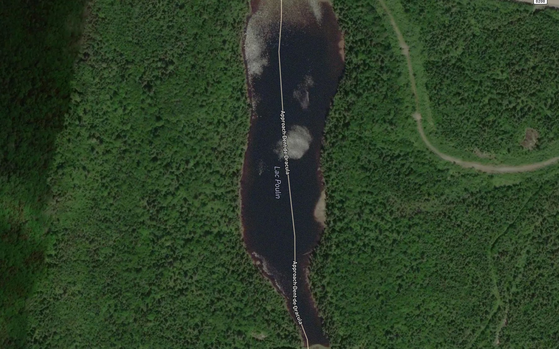 Satellite map of the Lac Poulin