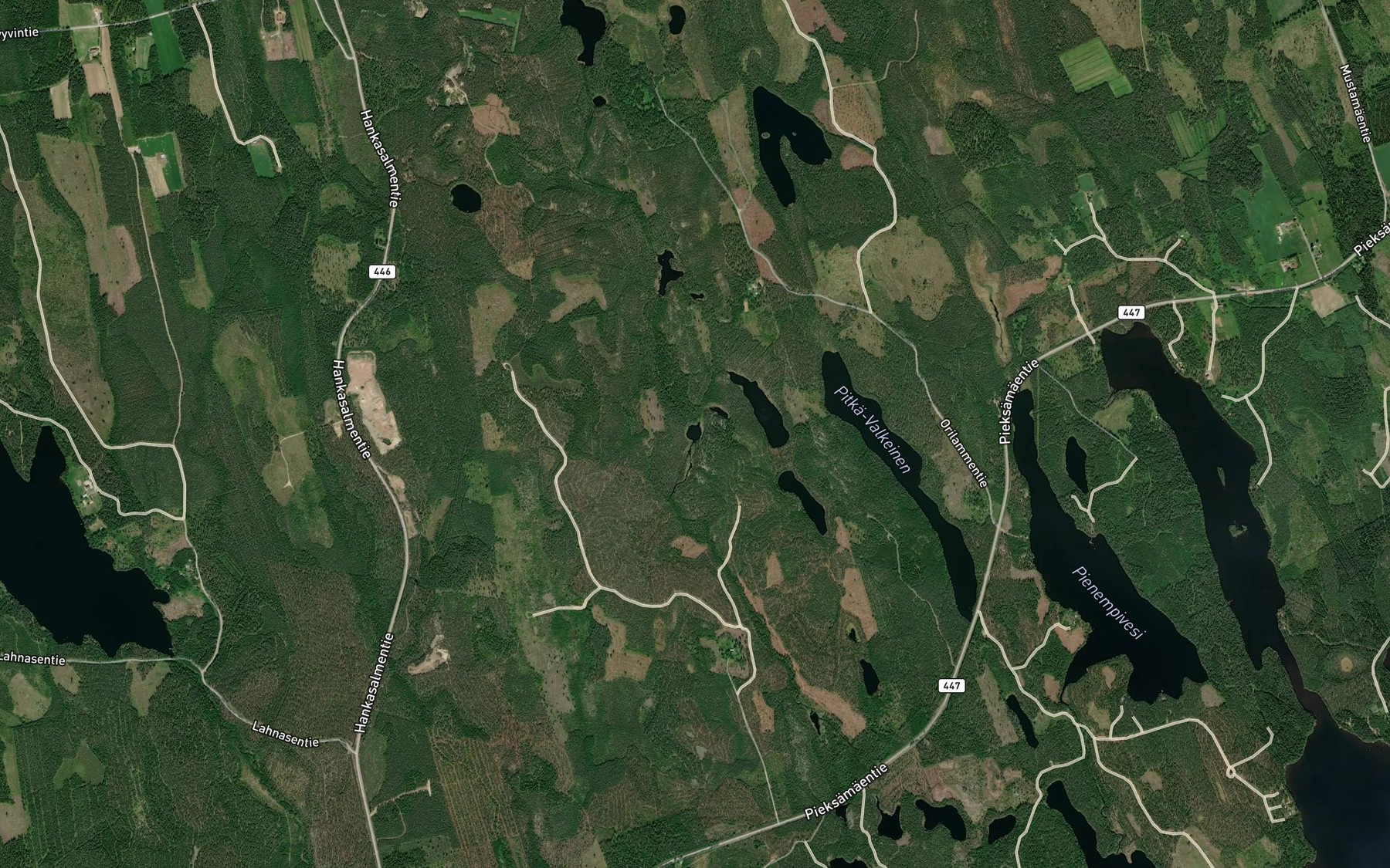 Satellite map of the Petaislampi