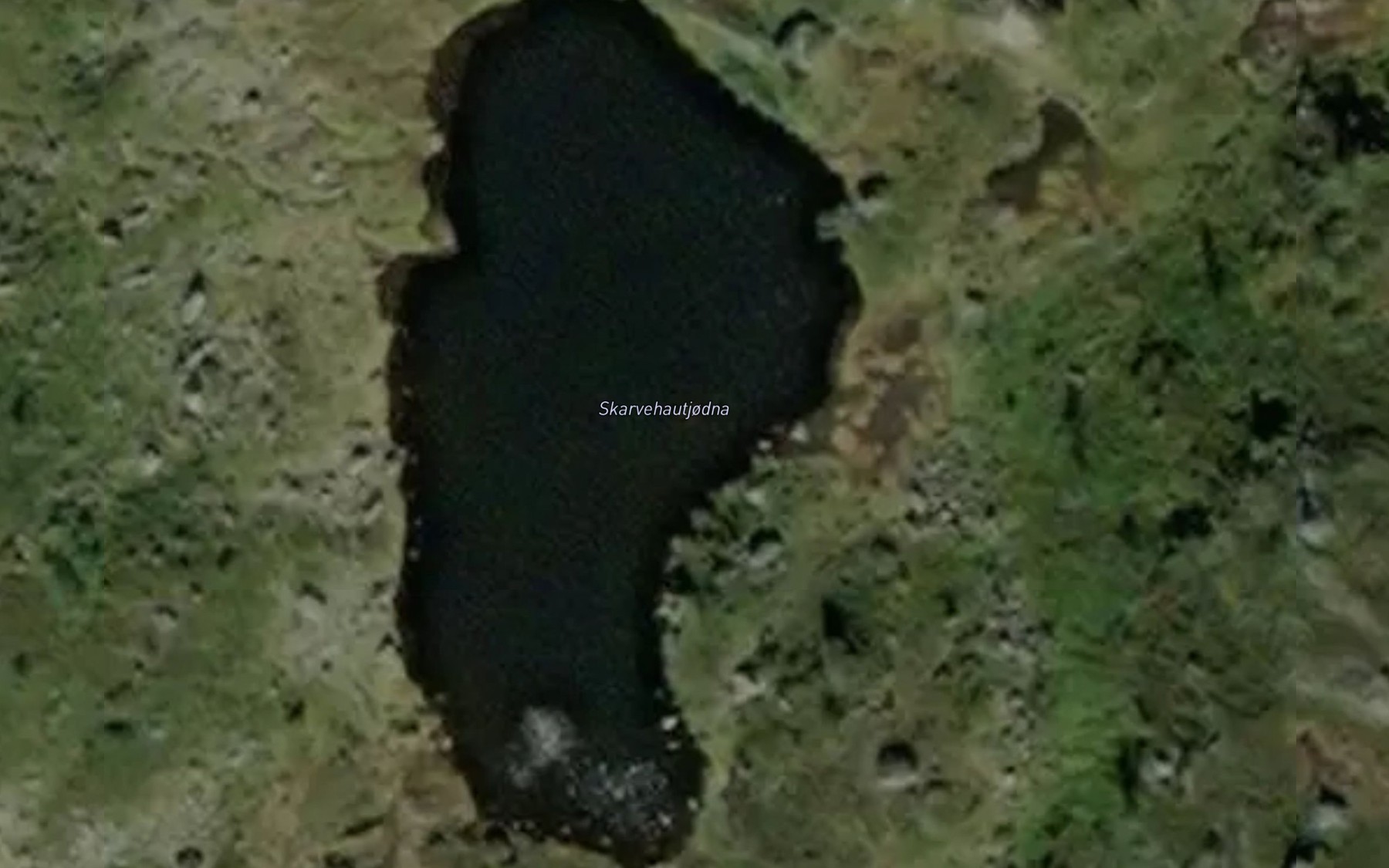 Satellite map of the Skarvehautjodna