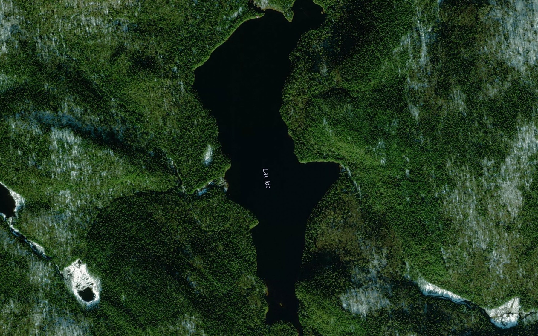 Satellite map of the Lac Ida