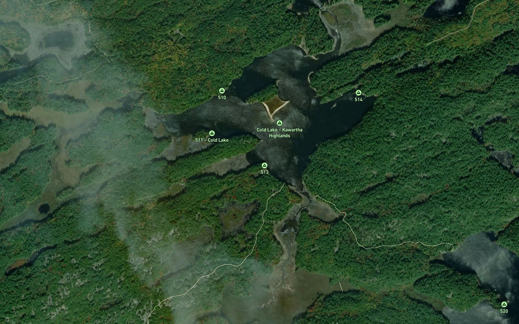 Satellite map of the Cold Lake