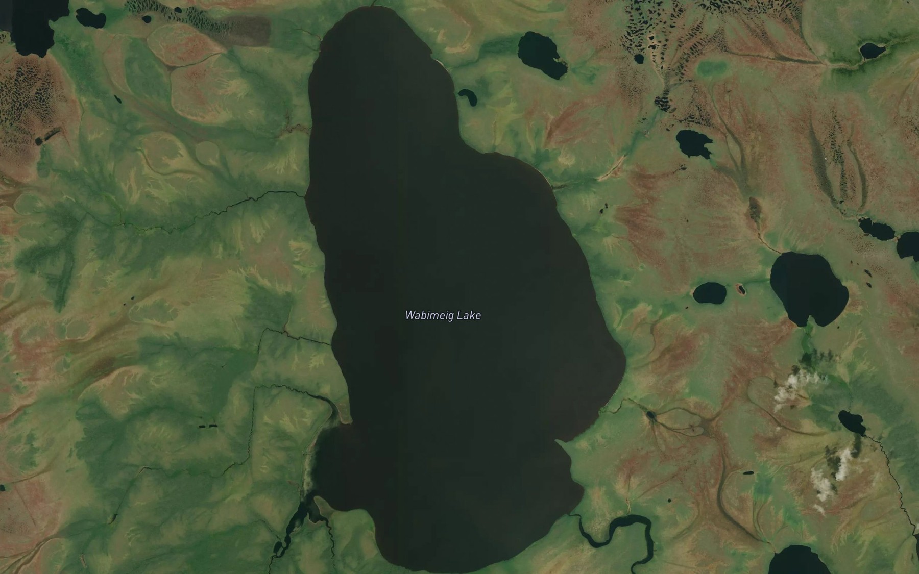 Satellite map of the Wabimeig Lake