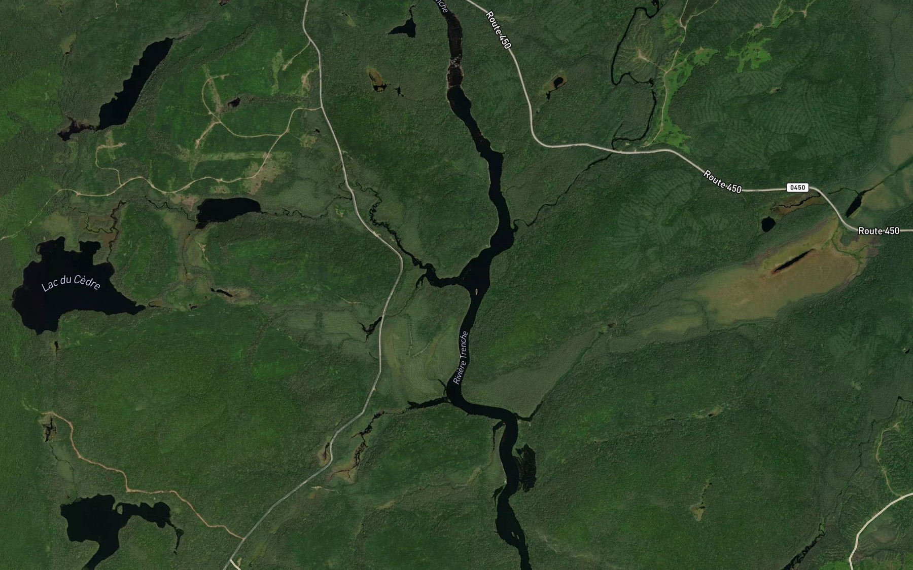 Satellite map of the Ruisseau du Cedre