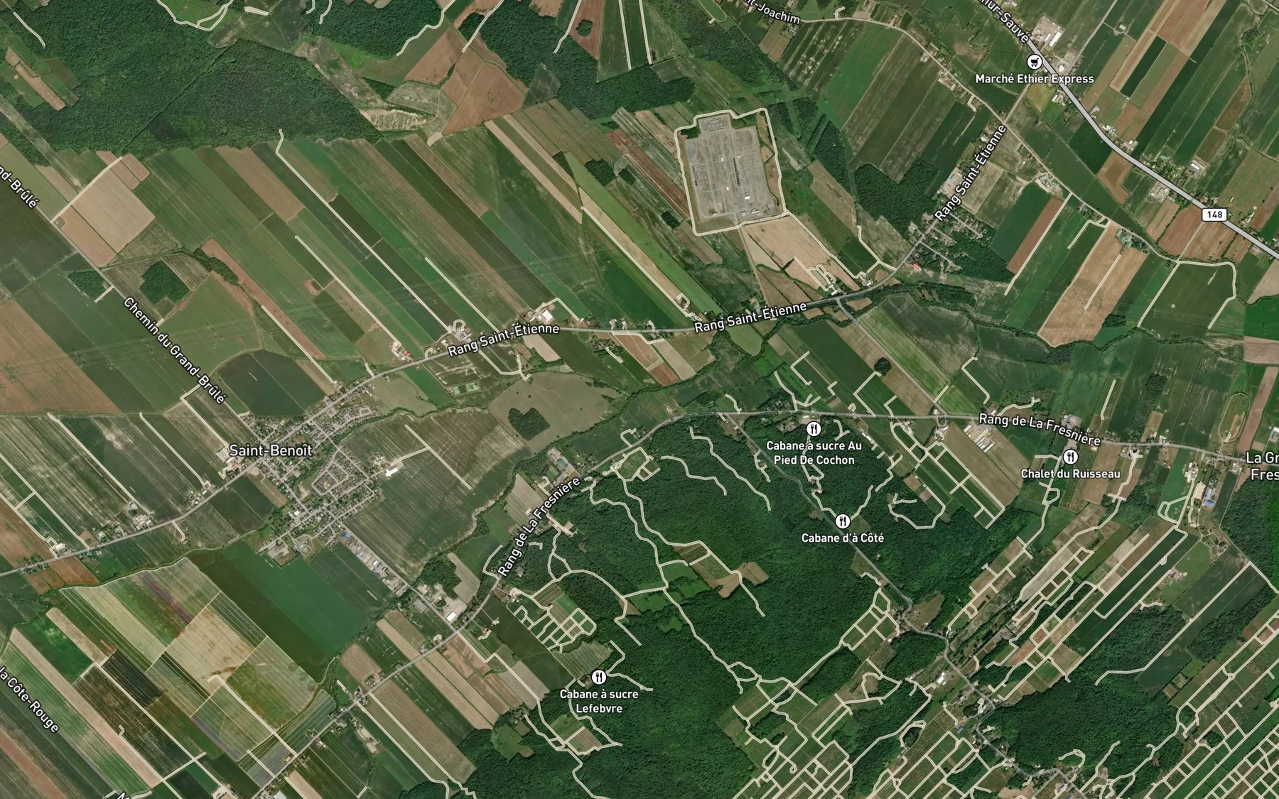 Satellite map of the Ruisseau au Prince