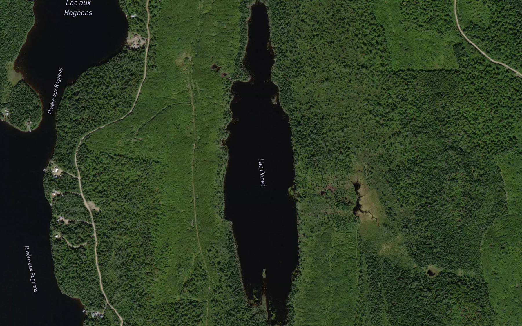 Satellite map of the Lac Panet