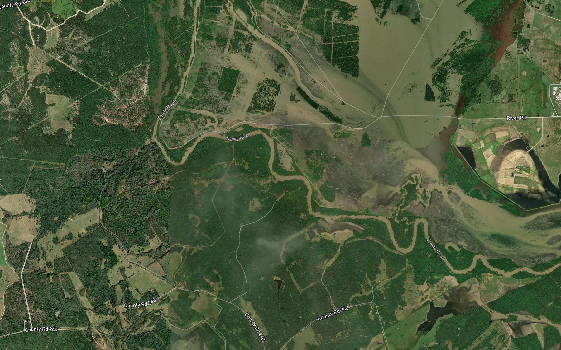 Satellite map of the Edwards Creek