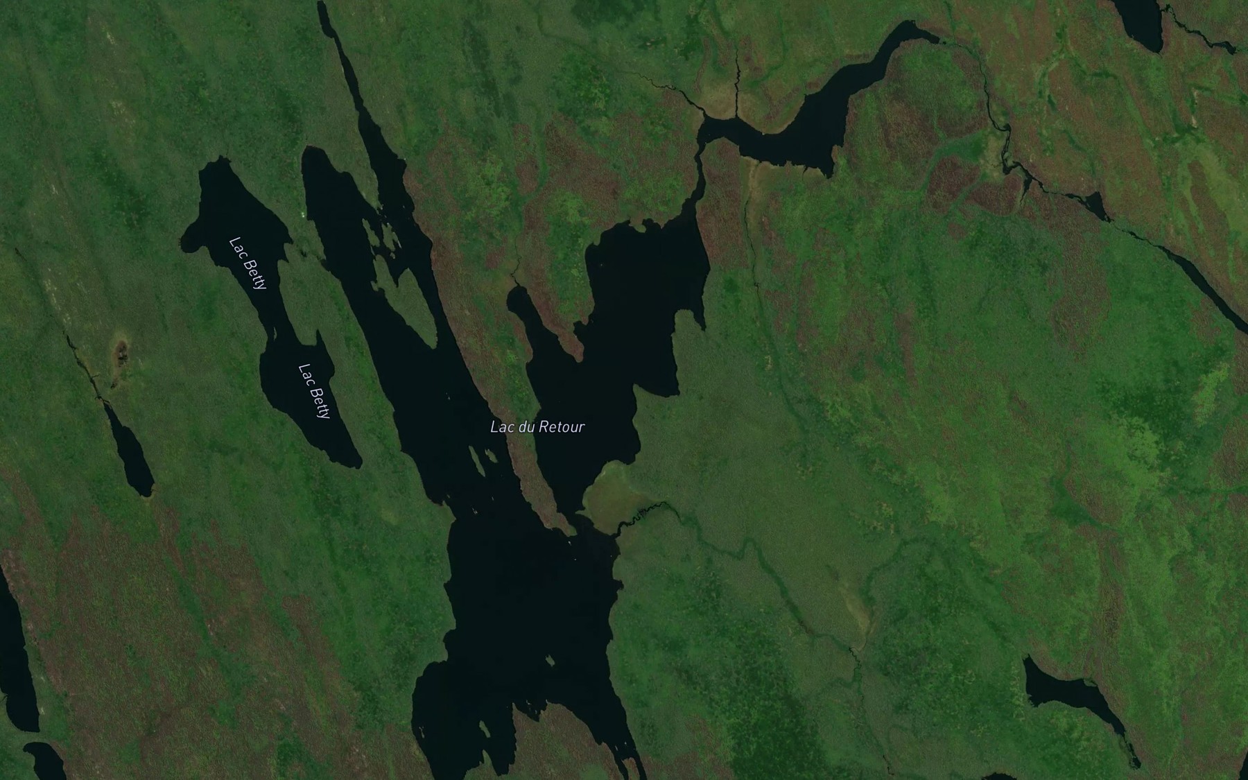 Satellite map of the Lac du Retour