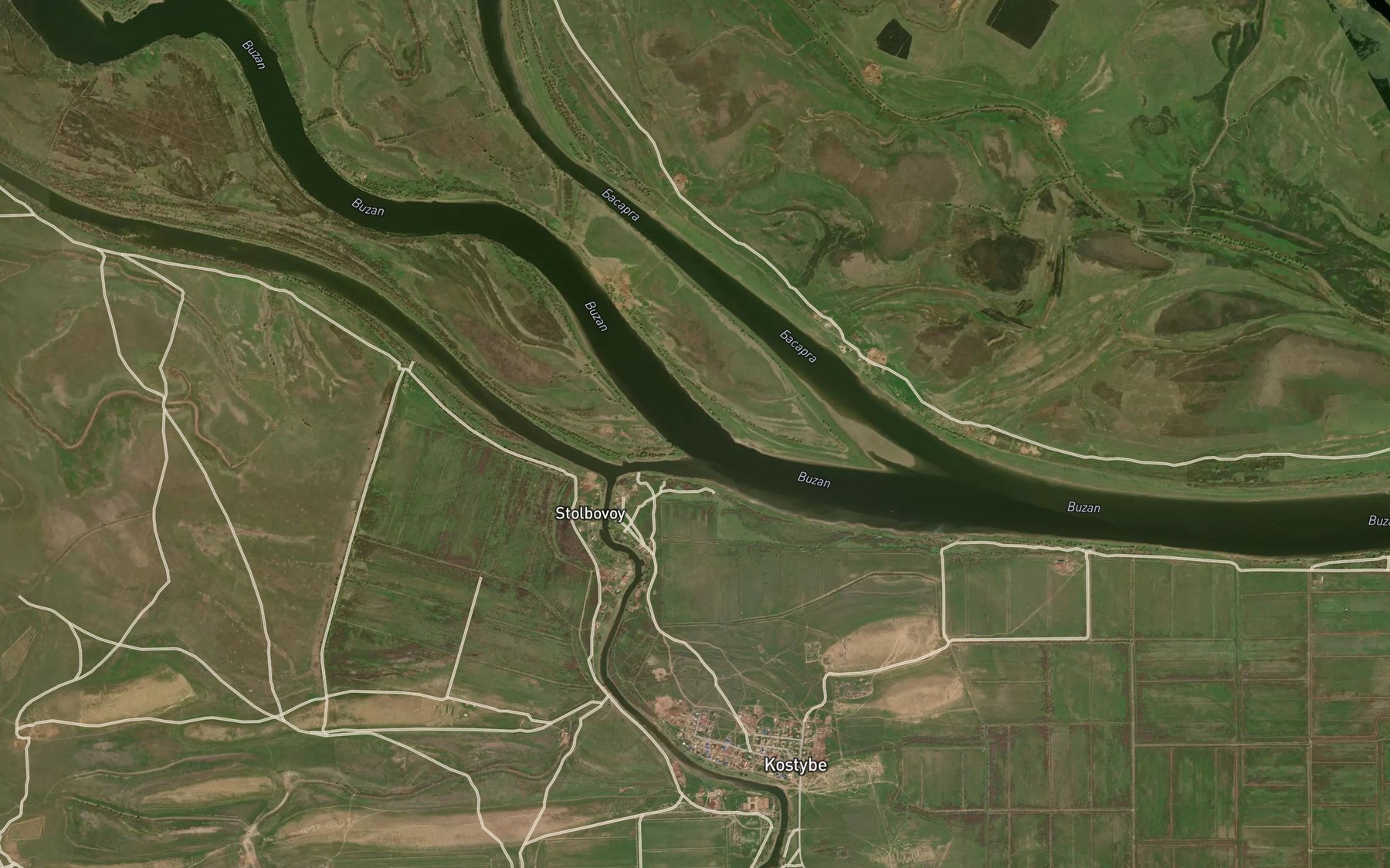 Satellite map of the Pryamaya Srednyaya