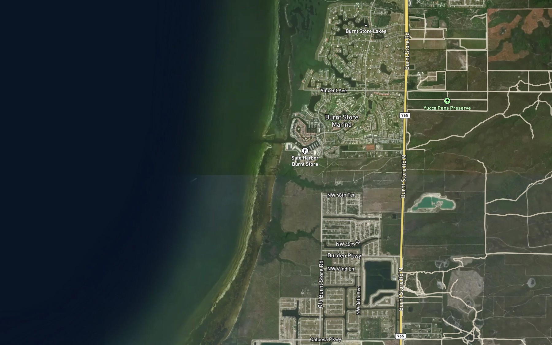 Satellite map of the Yucca Pen Creek