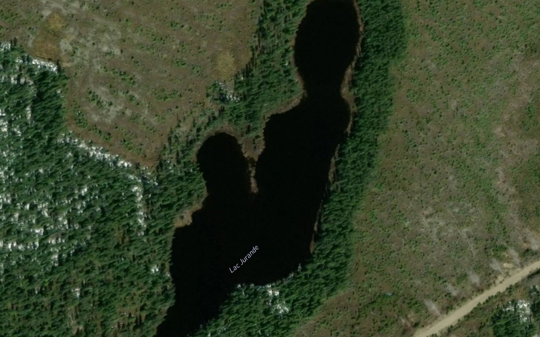 Satellite map of the Lac Jurande