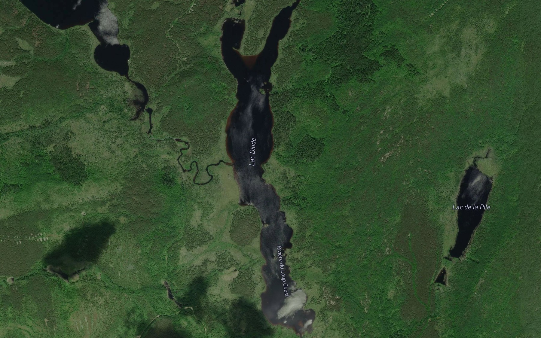 Satellite map of the Lac Diode