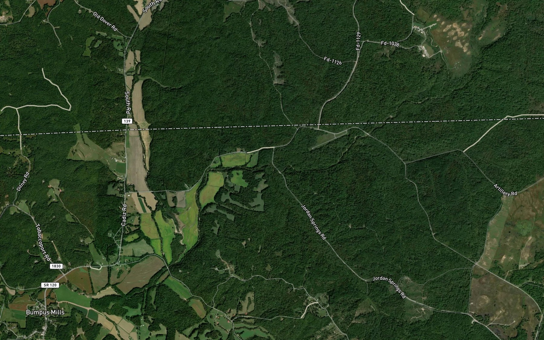 Satellite map of the Ross Branch