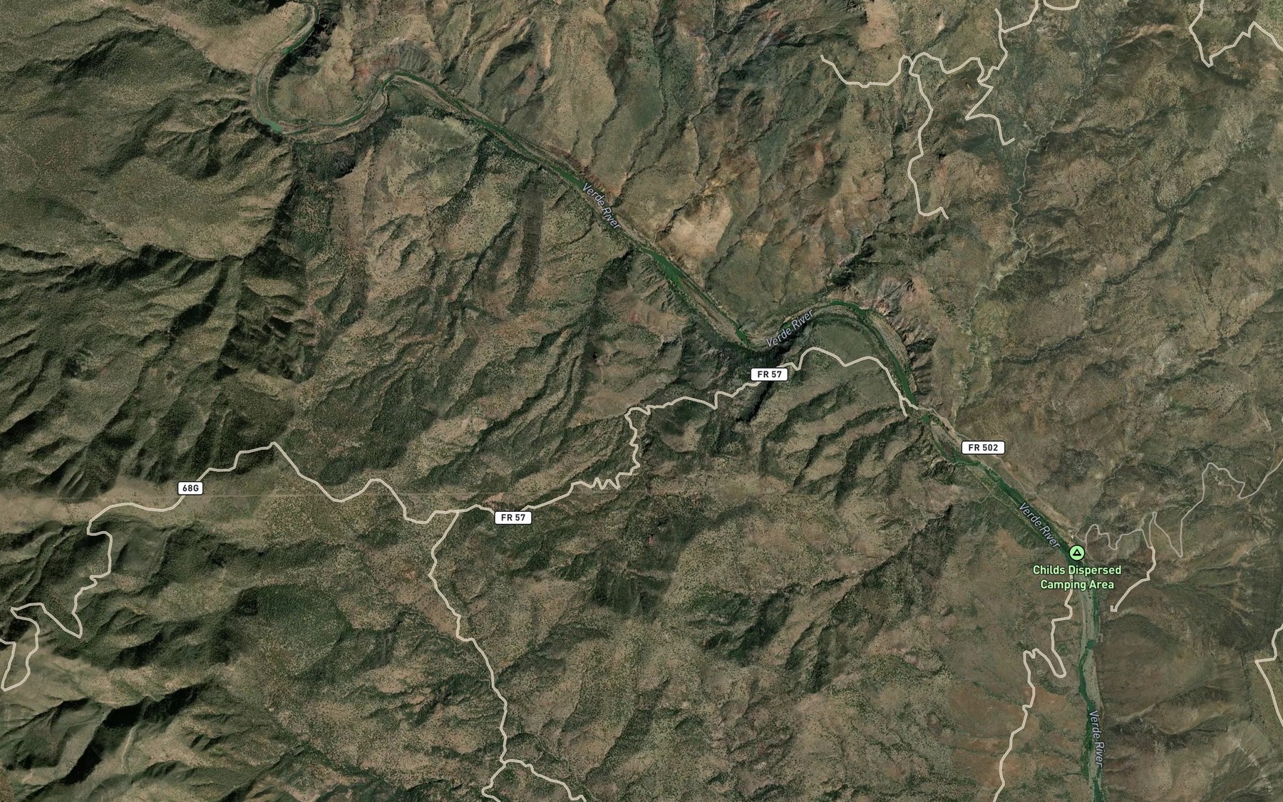 Satellite map of the Rock Spring