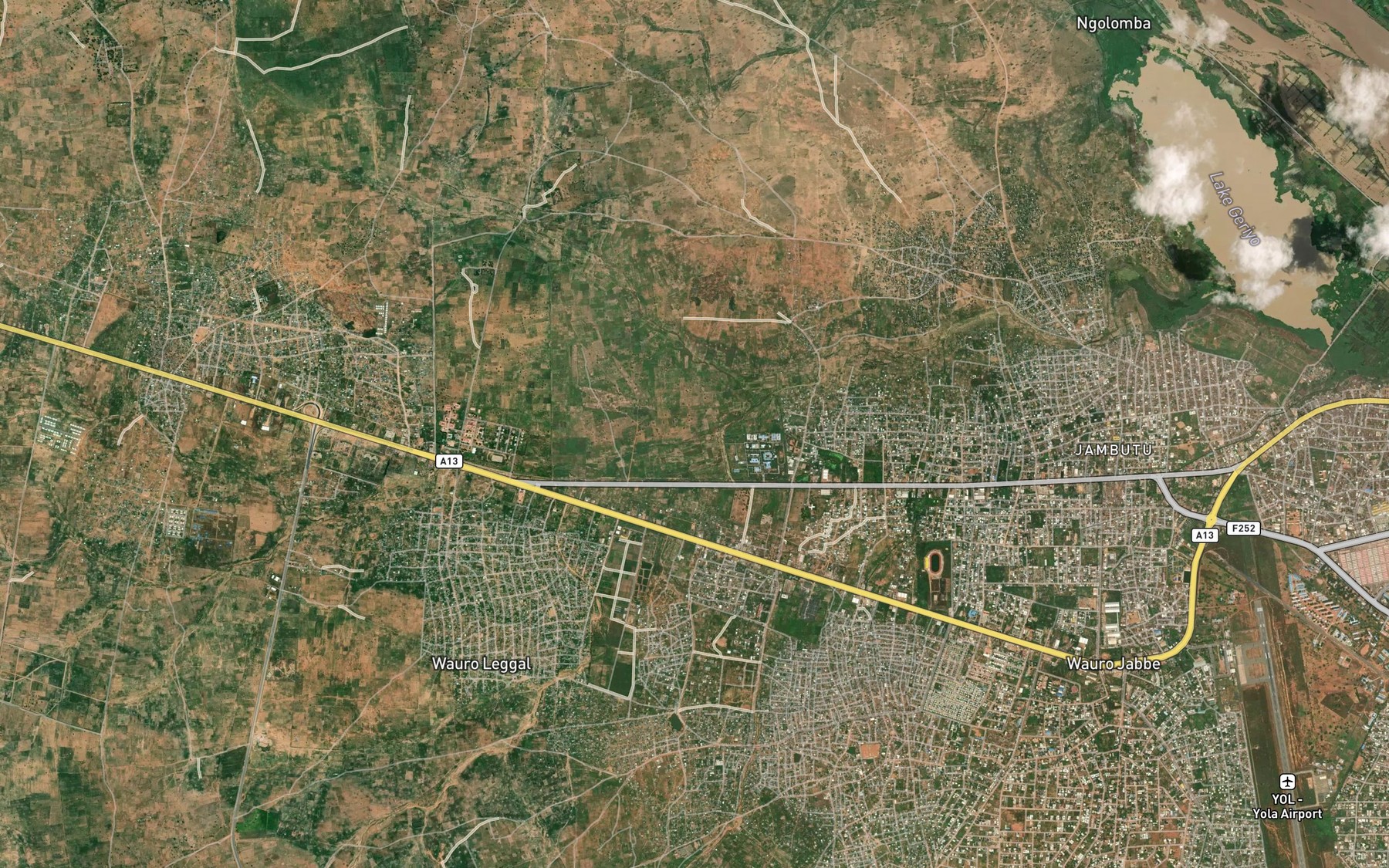Satellite map of the Mayo Gugu