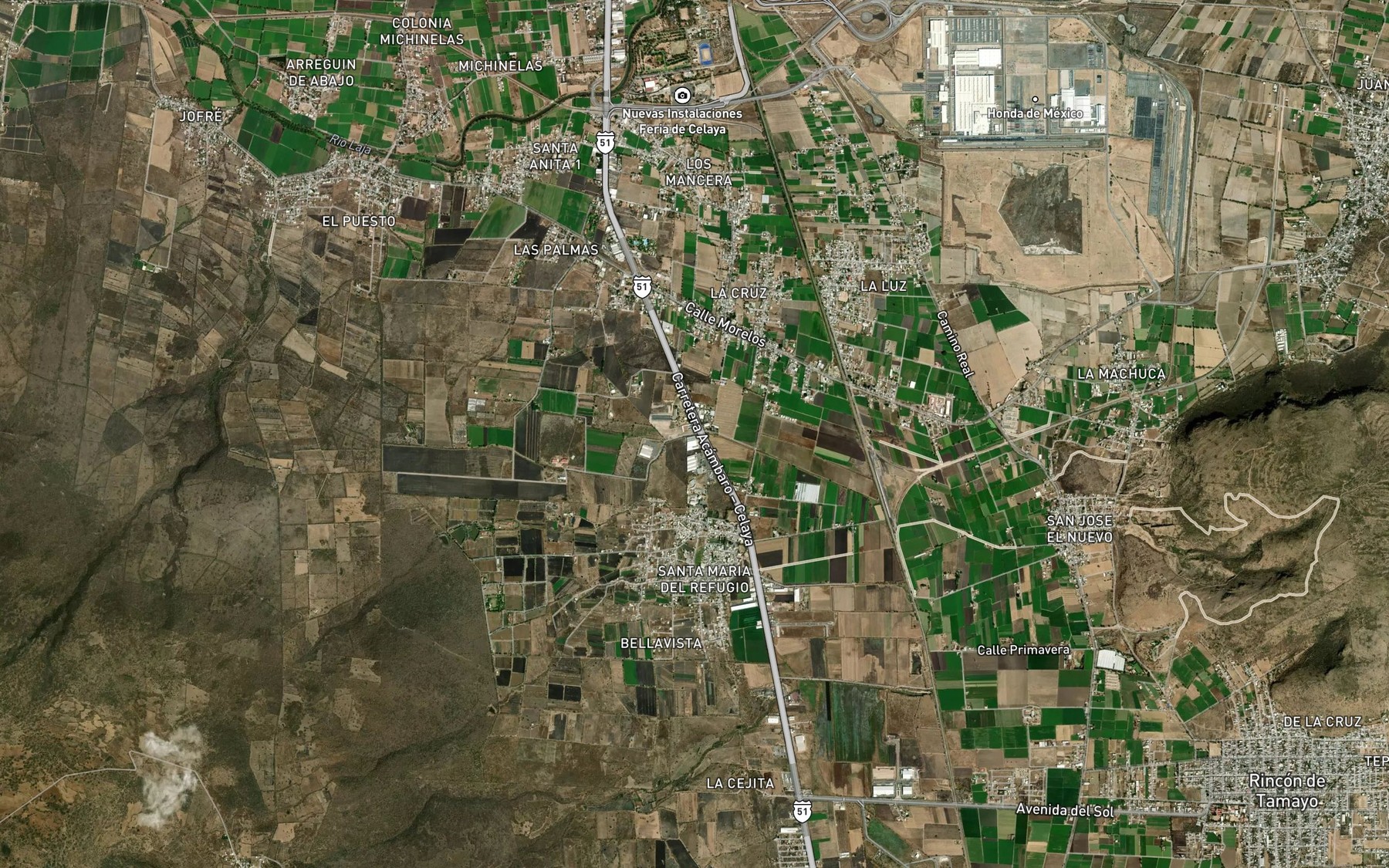 Satellite map of the El Maguey