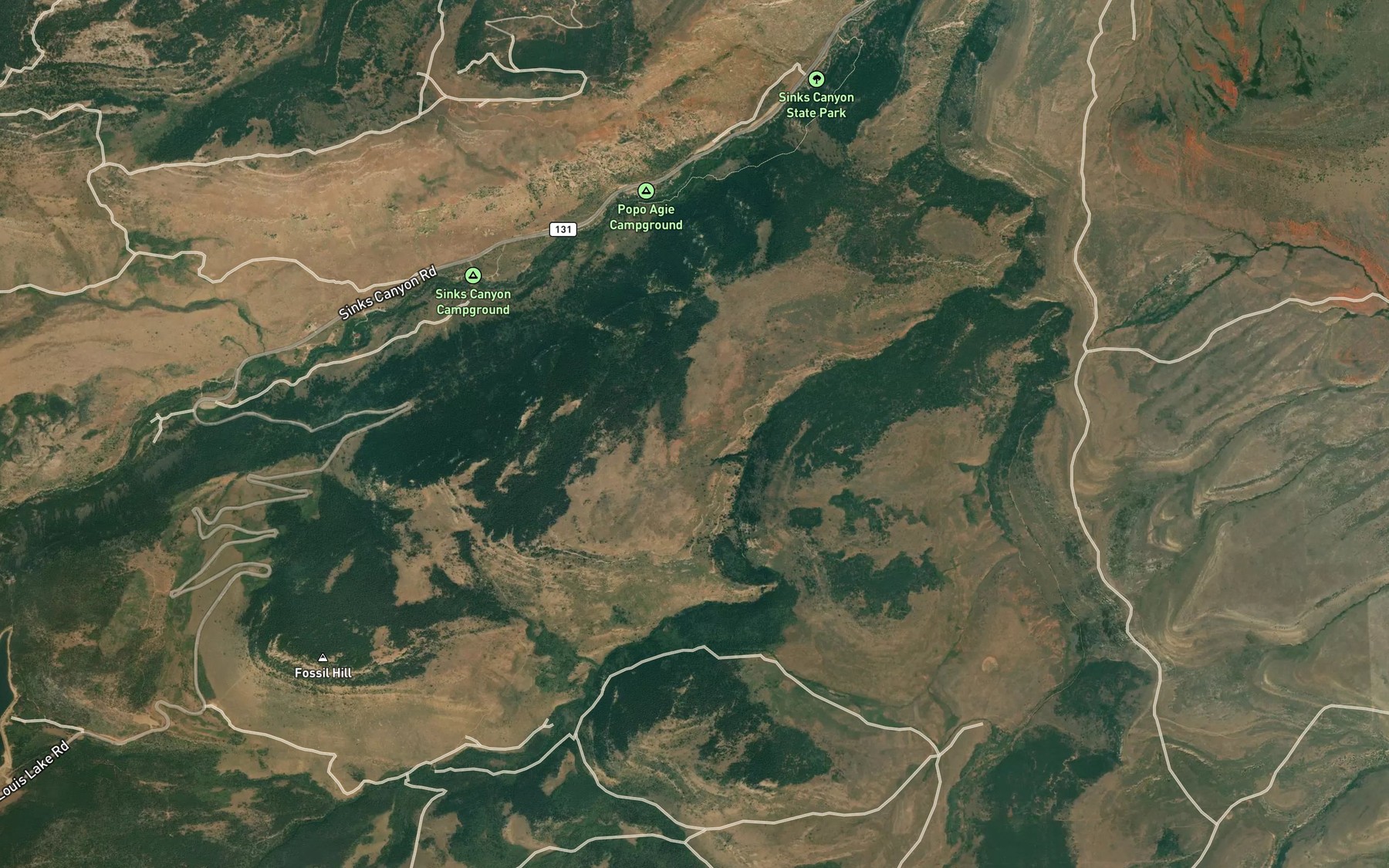 Satellite map of the Deer Spring