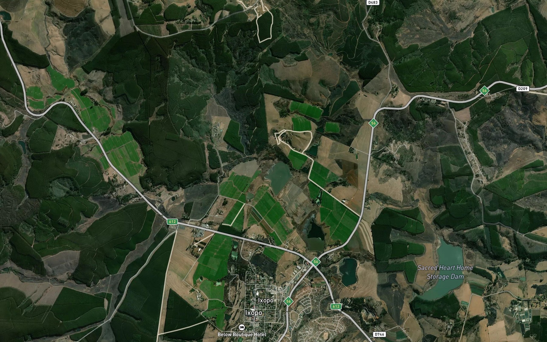 Satellite map of the Simbomvu