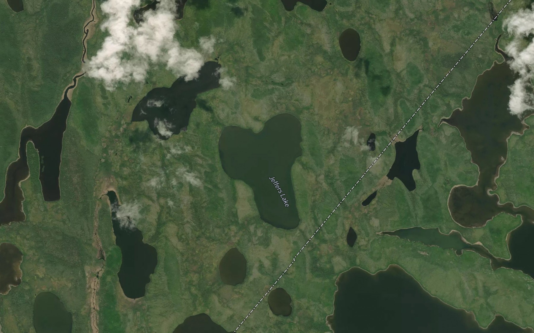 Satellite map of the Jeffers Lake