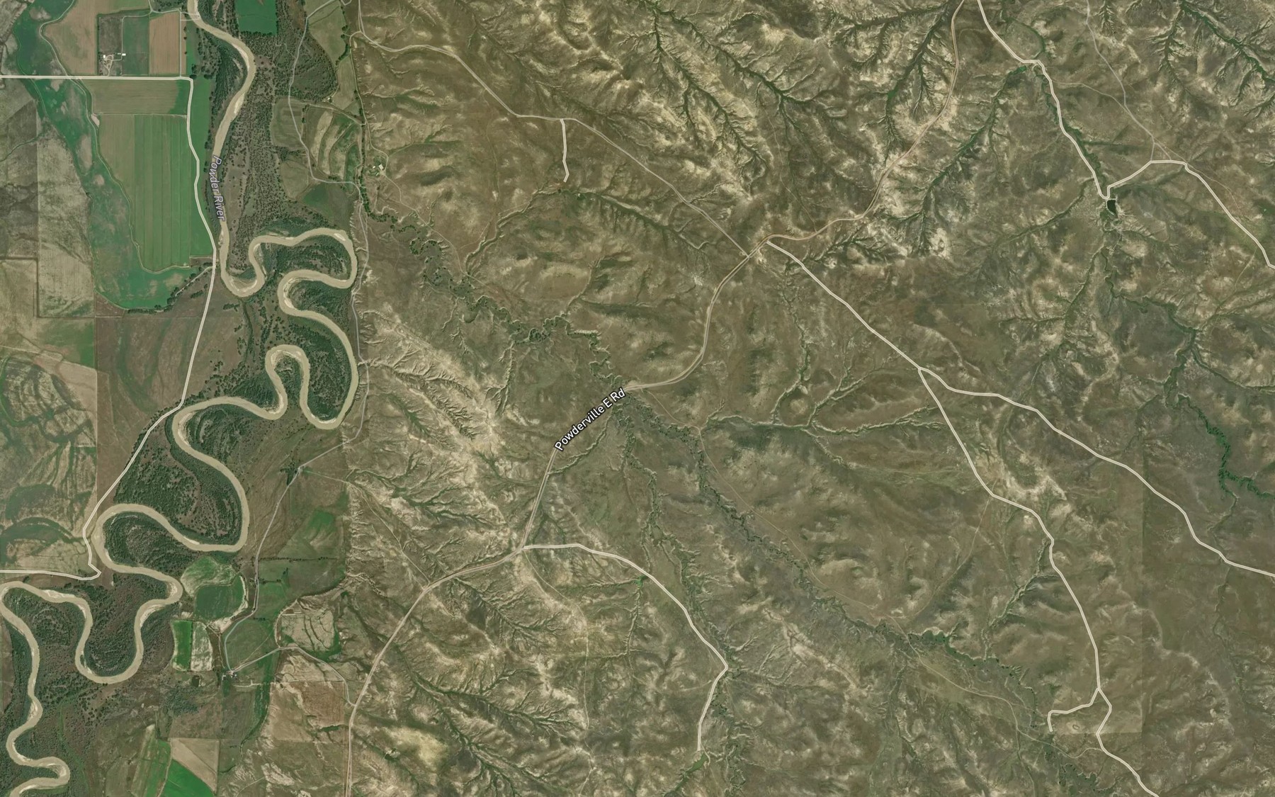 Satellite map of the South Fork Horse Creek
