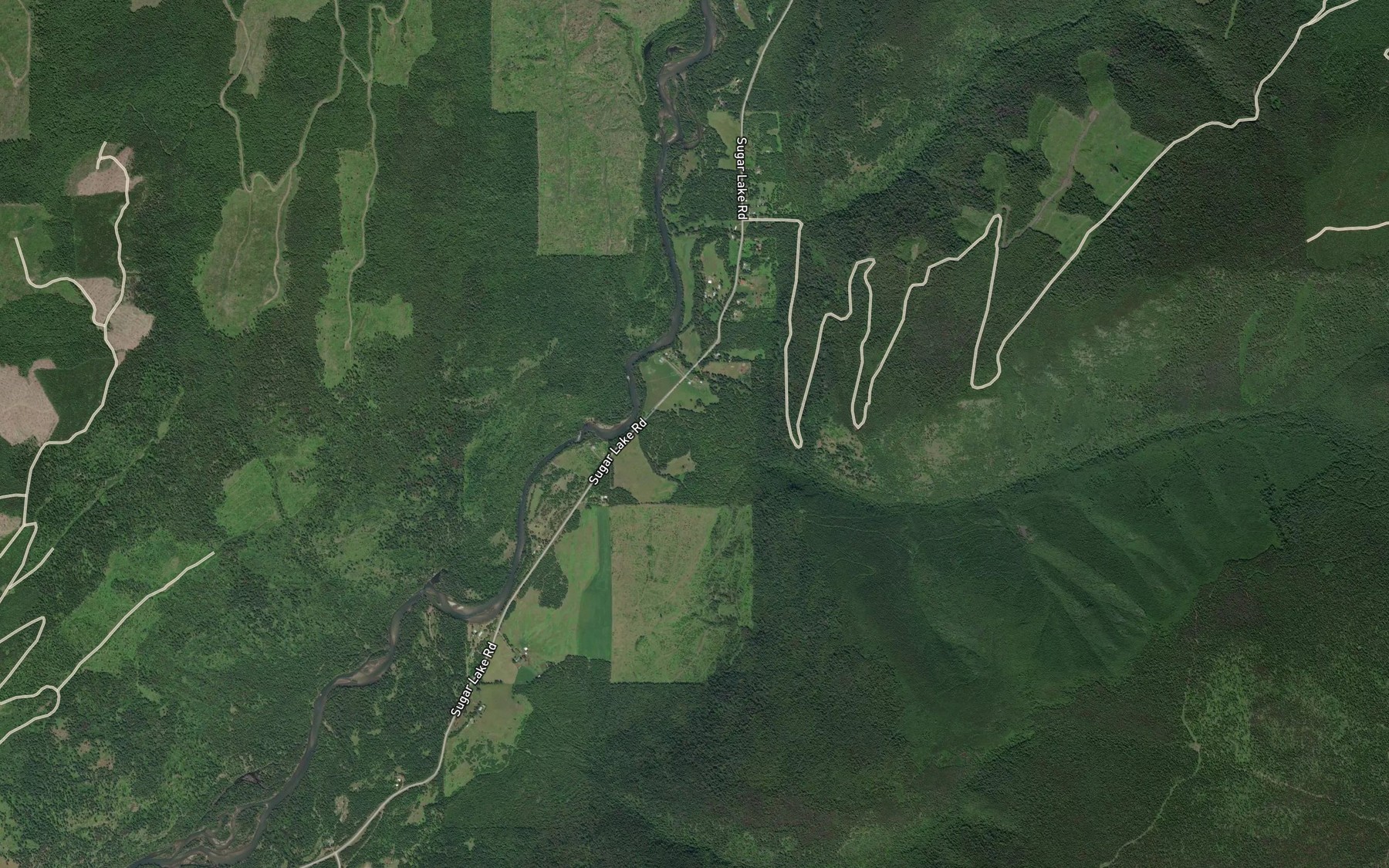 Satellite map of the Schunter Creek