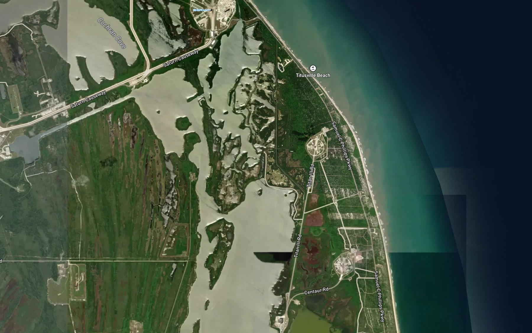 Satellite map of the East Conrad Creek
