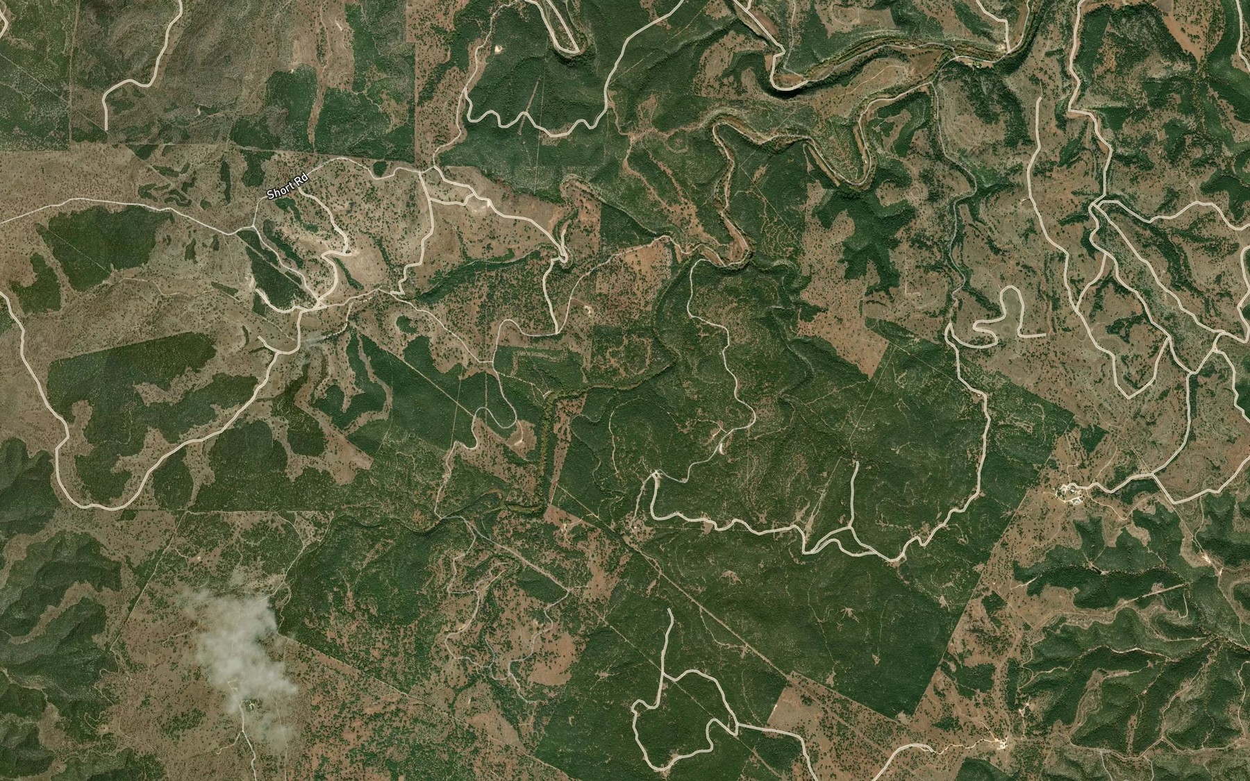 Satellite map of the Coal Creek