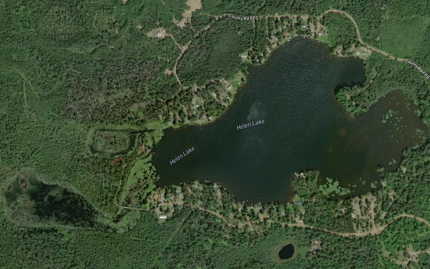 Satellite map of the Helen Lake
